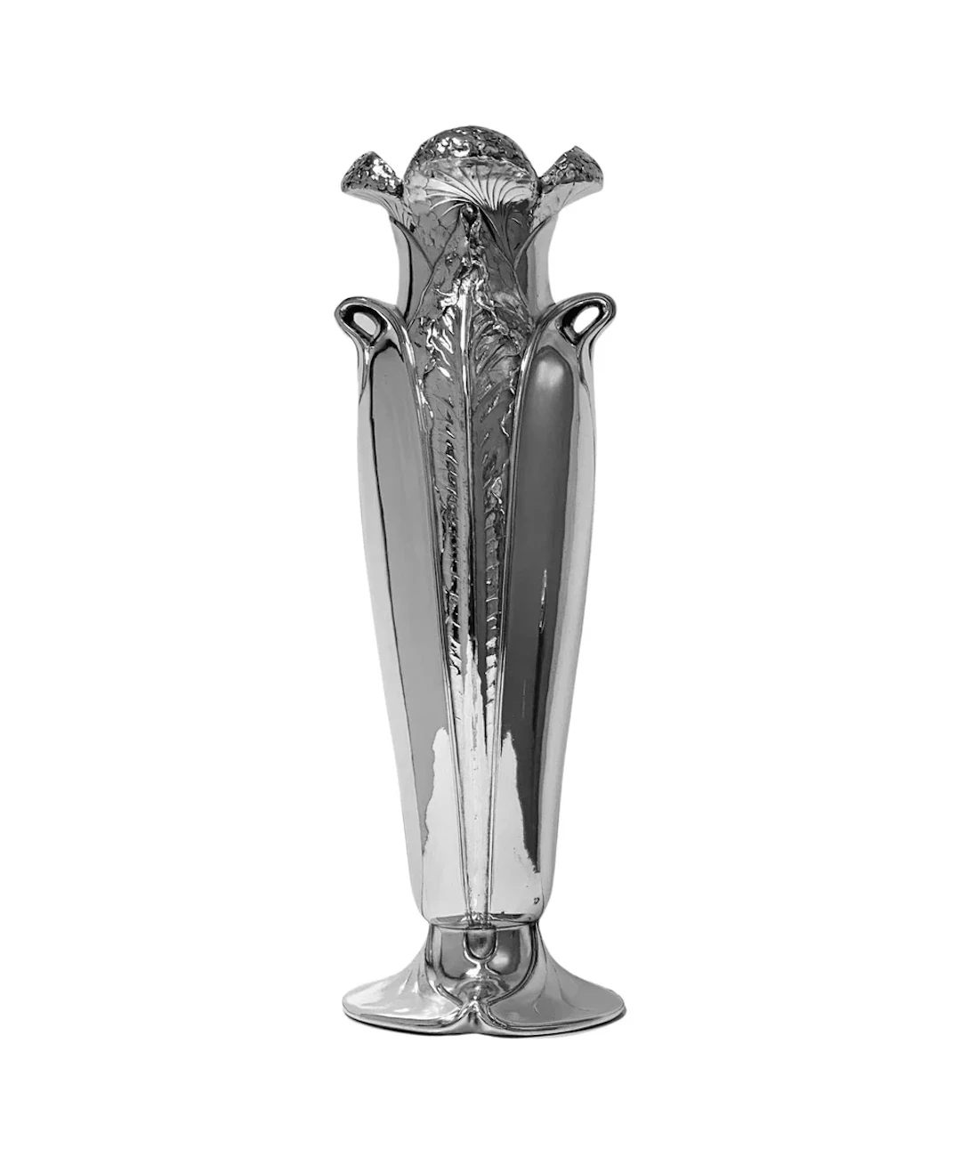 Art Nouveau Christofle Silver Plate Vase, France C.1900