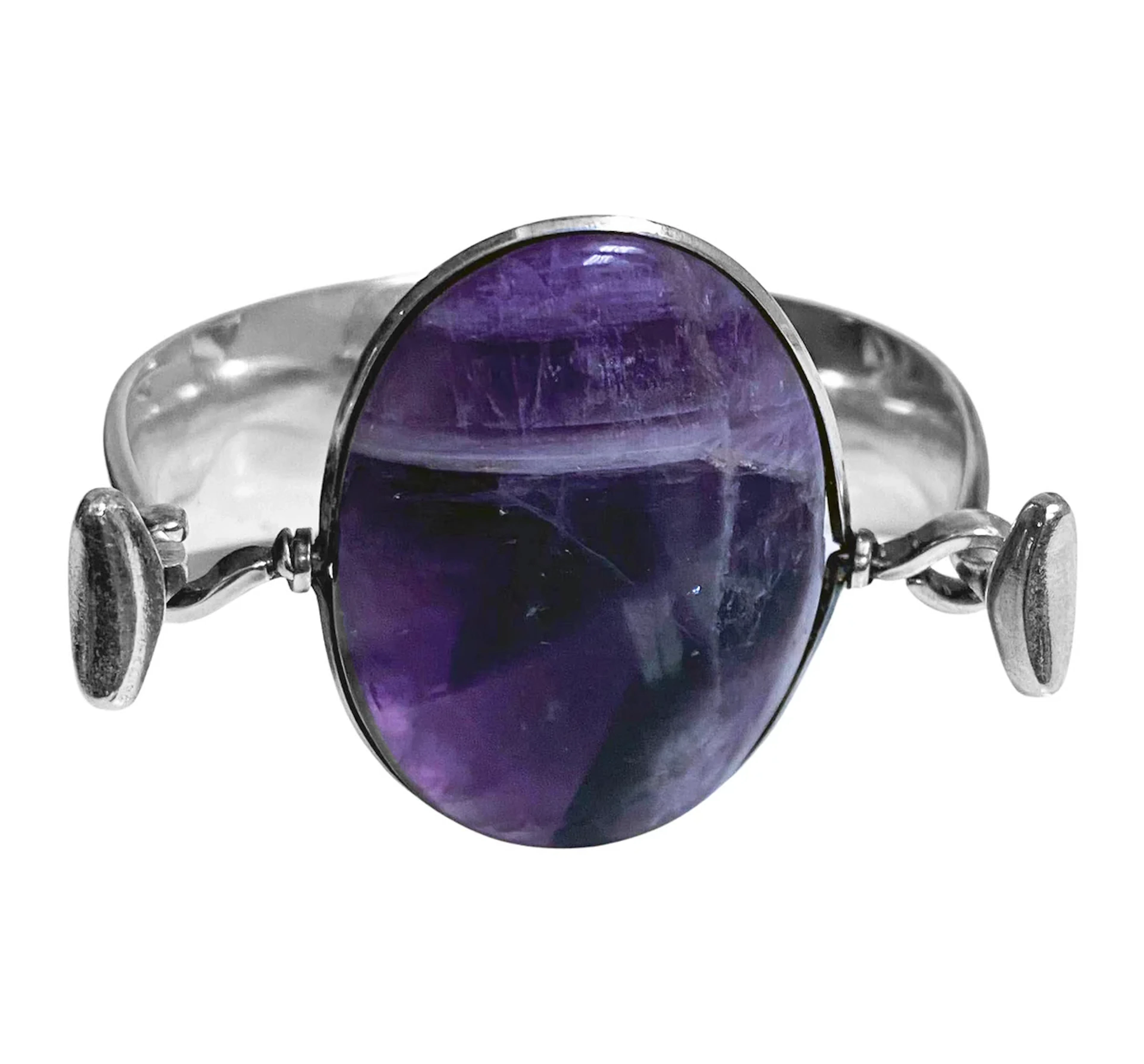 Georg Jensen Torun Amethyst Bangle No 203 C. 1960
