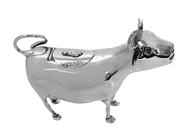 Antique Silver Cow Creamer Dutch C.1910.