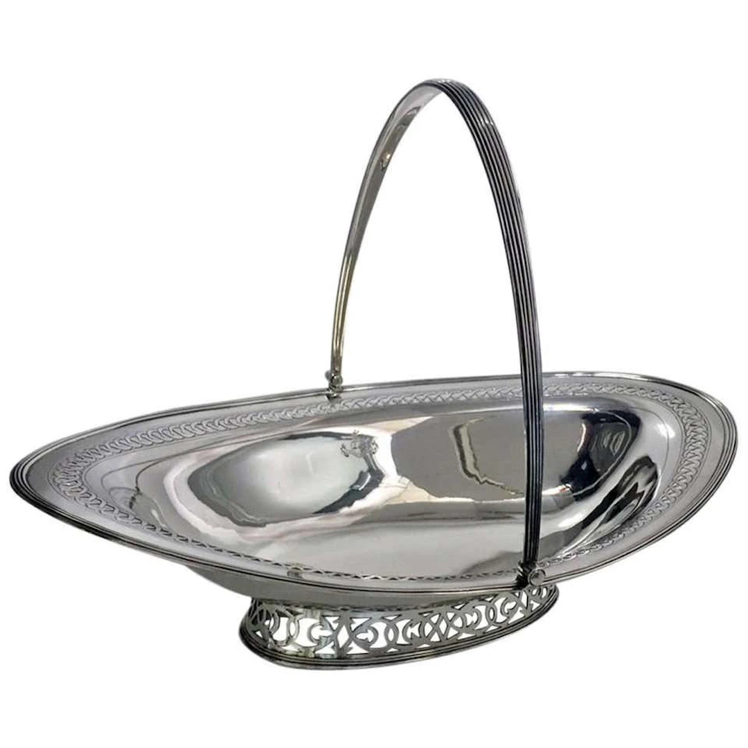 Georgian Silver Cake Basket, London 1796, Possibly Thomas Chawner
