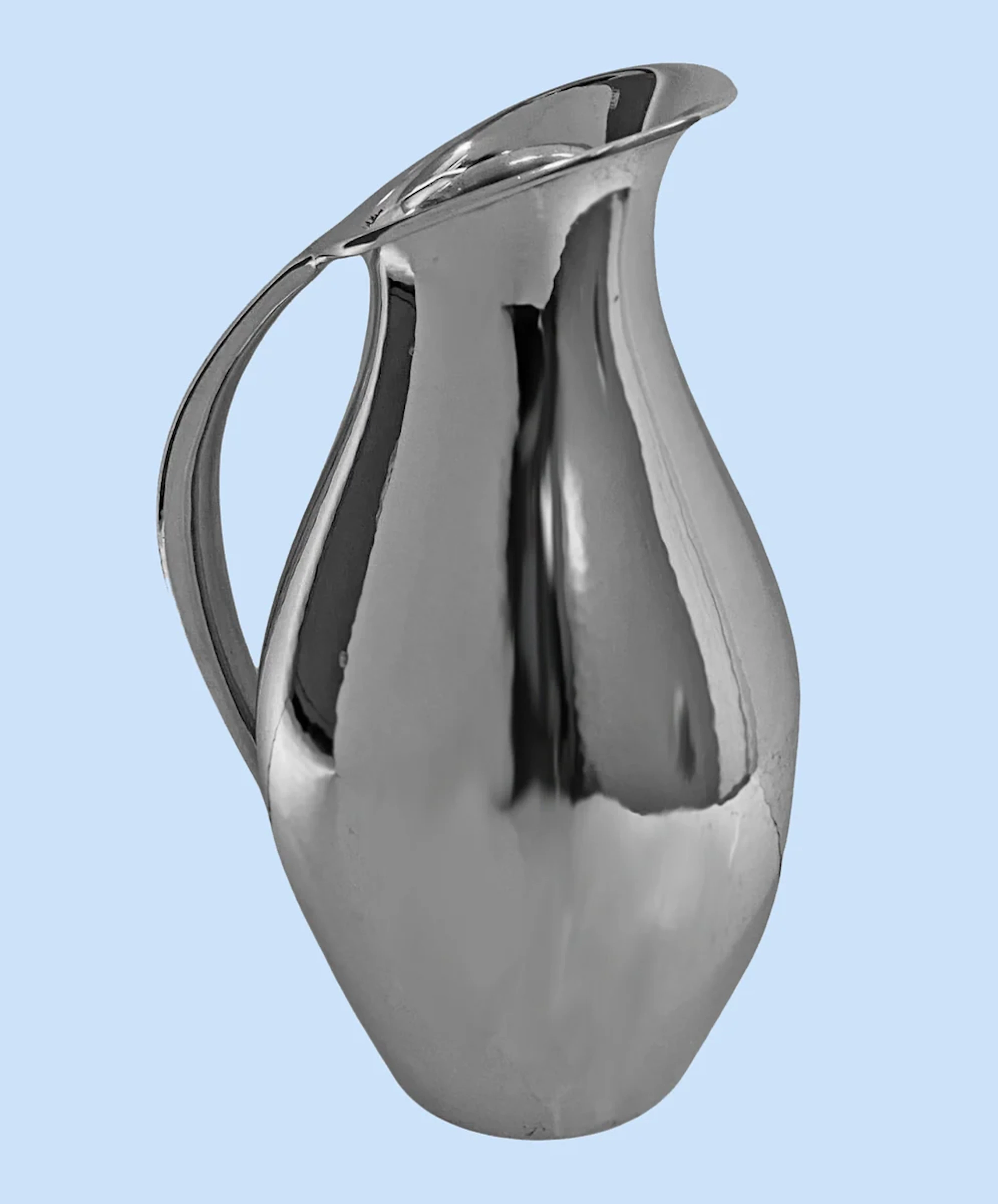 Georg Jensen Sterling Silver Jug Water Wine Pitcher C.1950, Designed
