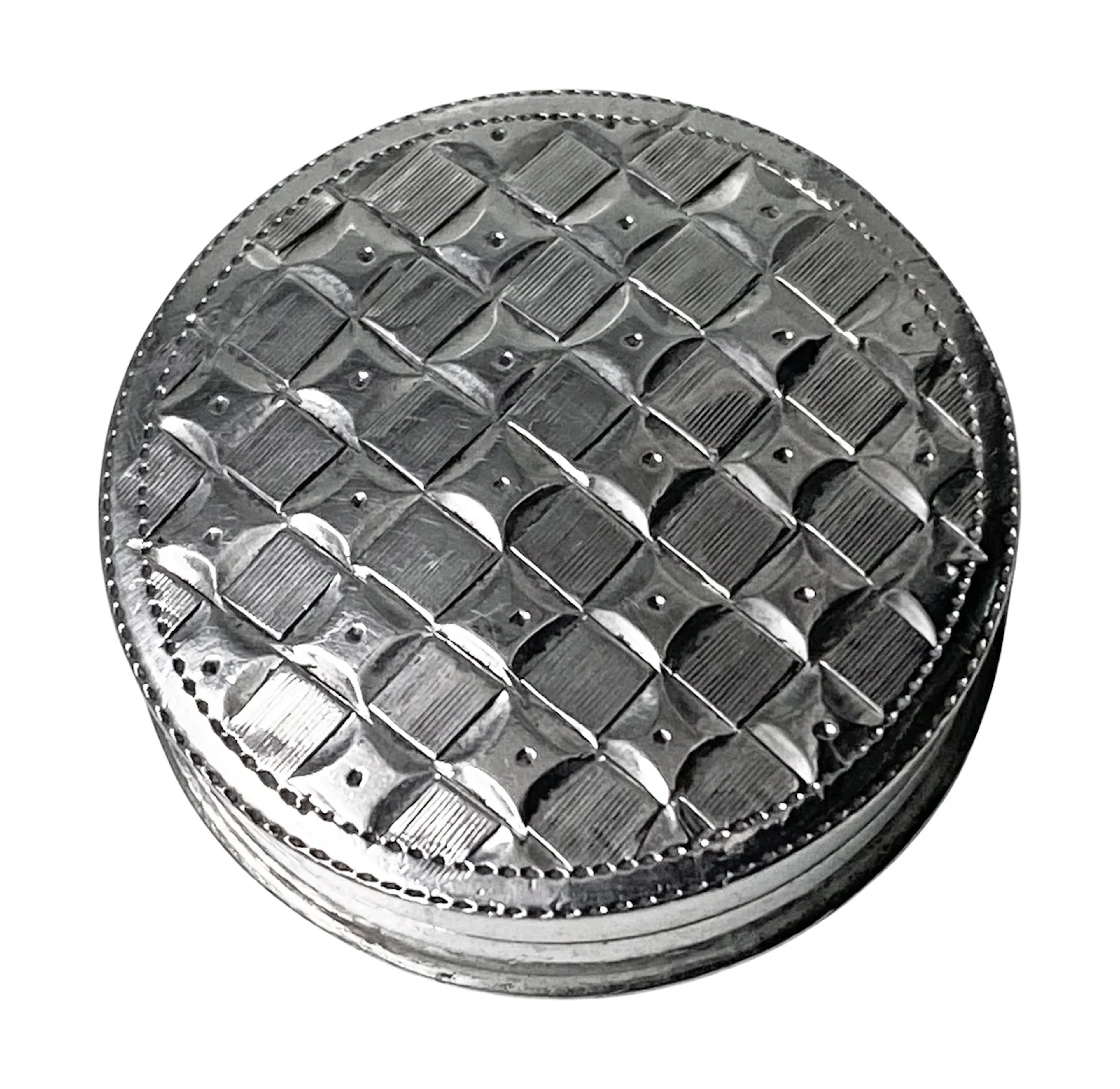 Georgian Silver Patch Pill Box Birmingham 1802 Samuel Pemberton