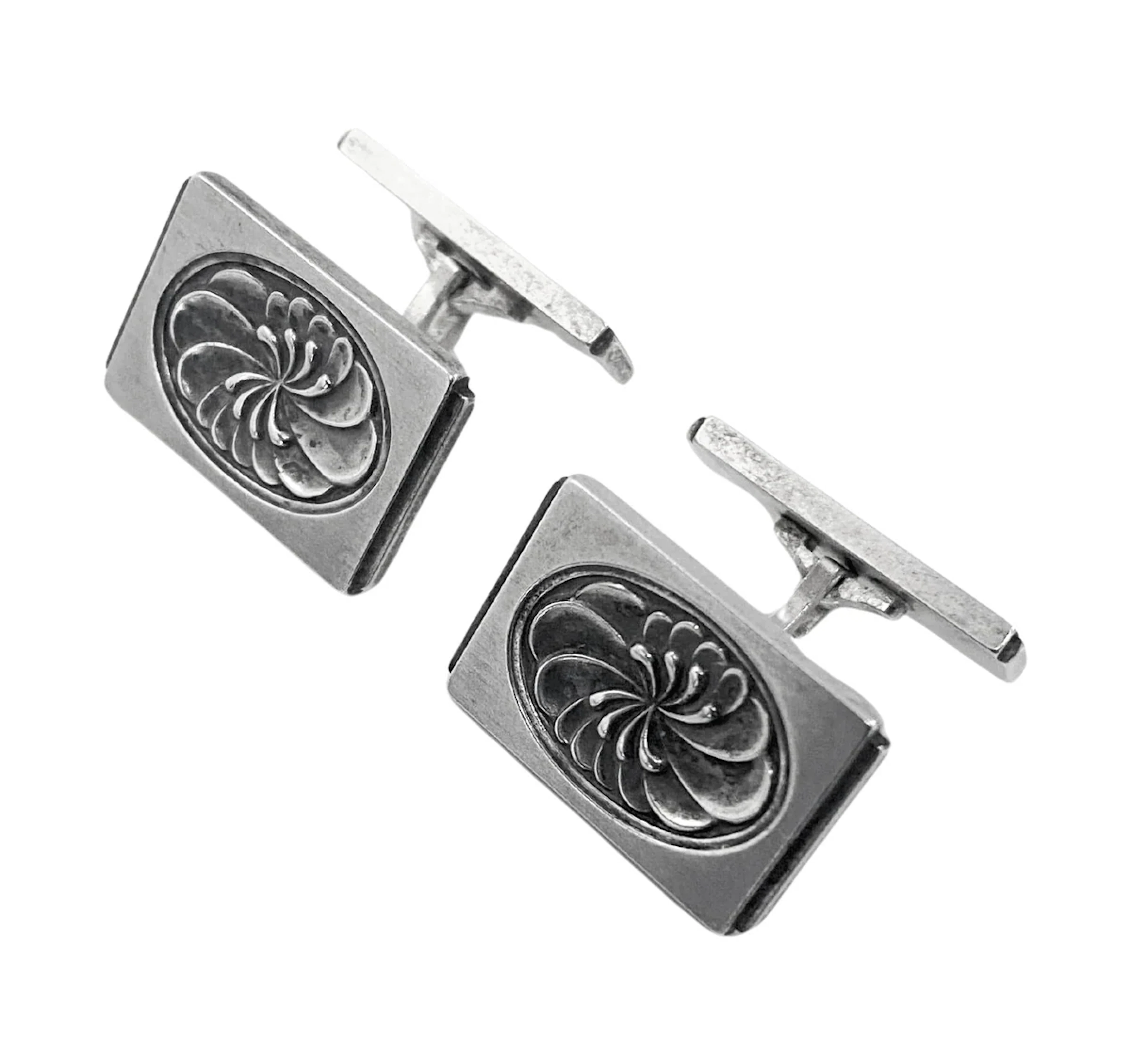 Georg Jensen Sterling Silver Cufflinks Denmark design 59A