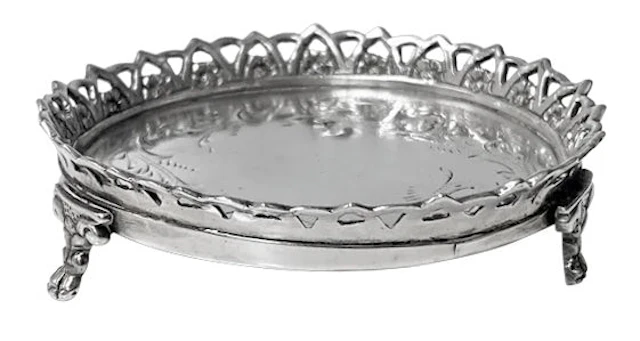 18th century Continental Silver Coaster Évora Portugal C.1780.