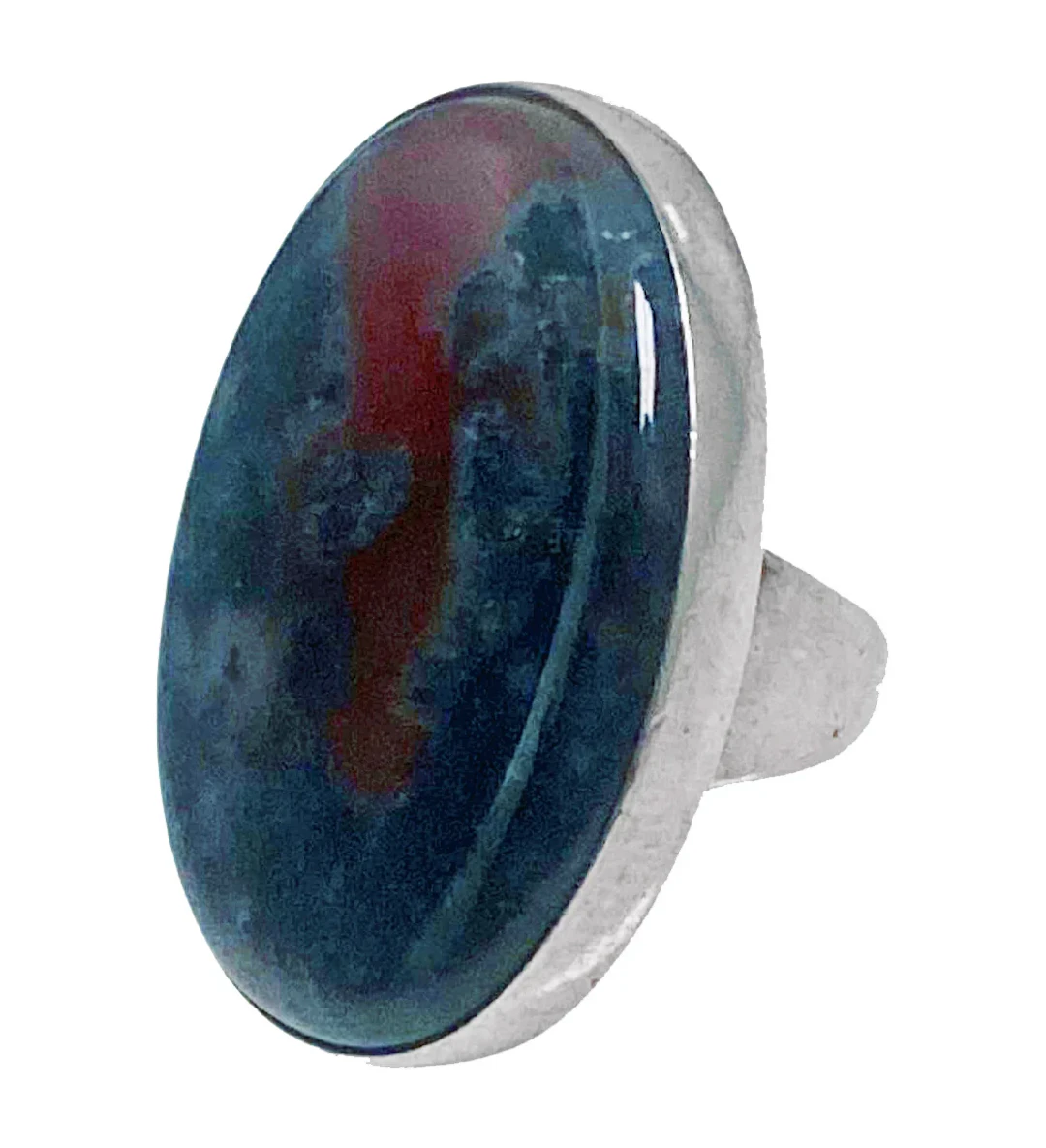 George Jensen Sterling Silver bloodstone agate Ring C.1960