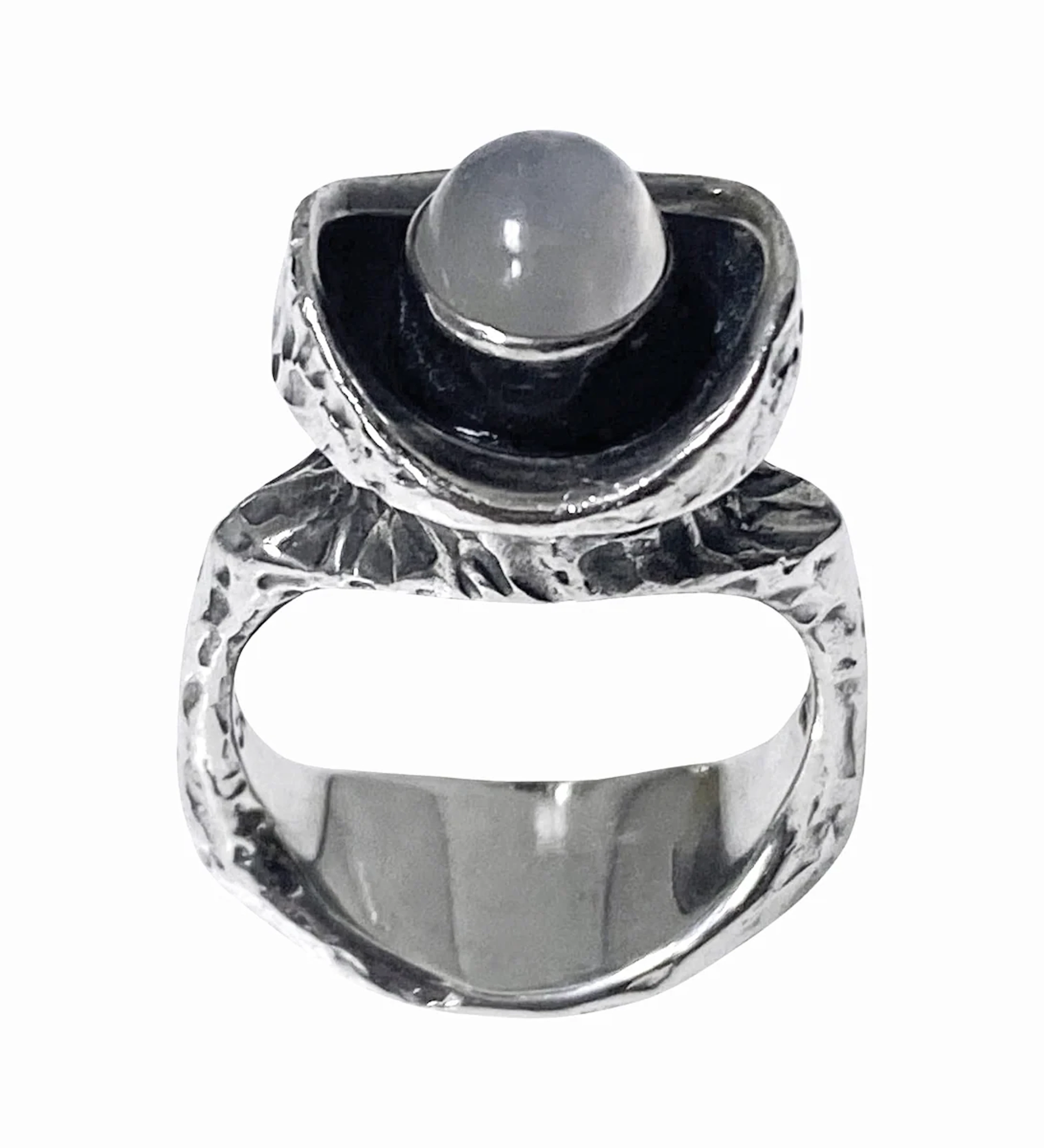 Walter Schluep Sterling Silver Sculptural handmade Ring, C.1970