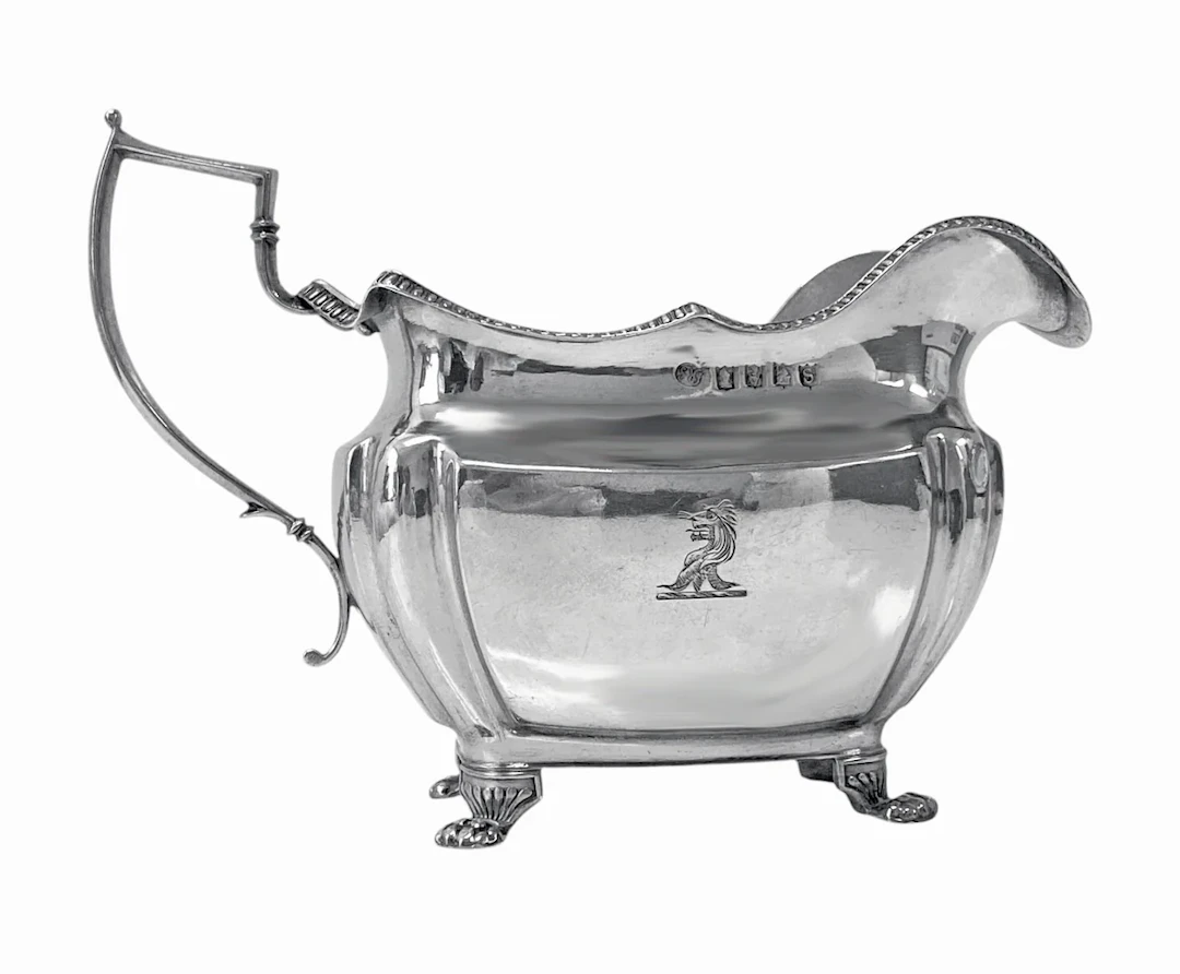 Antique Irish Georgian Sterling Silver Jug, Dublin 1814, Richard Sawyer.