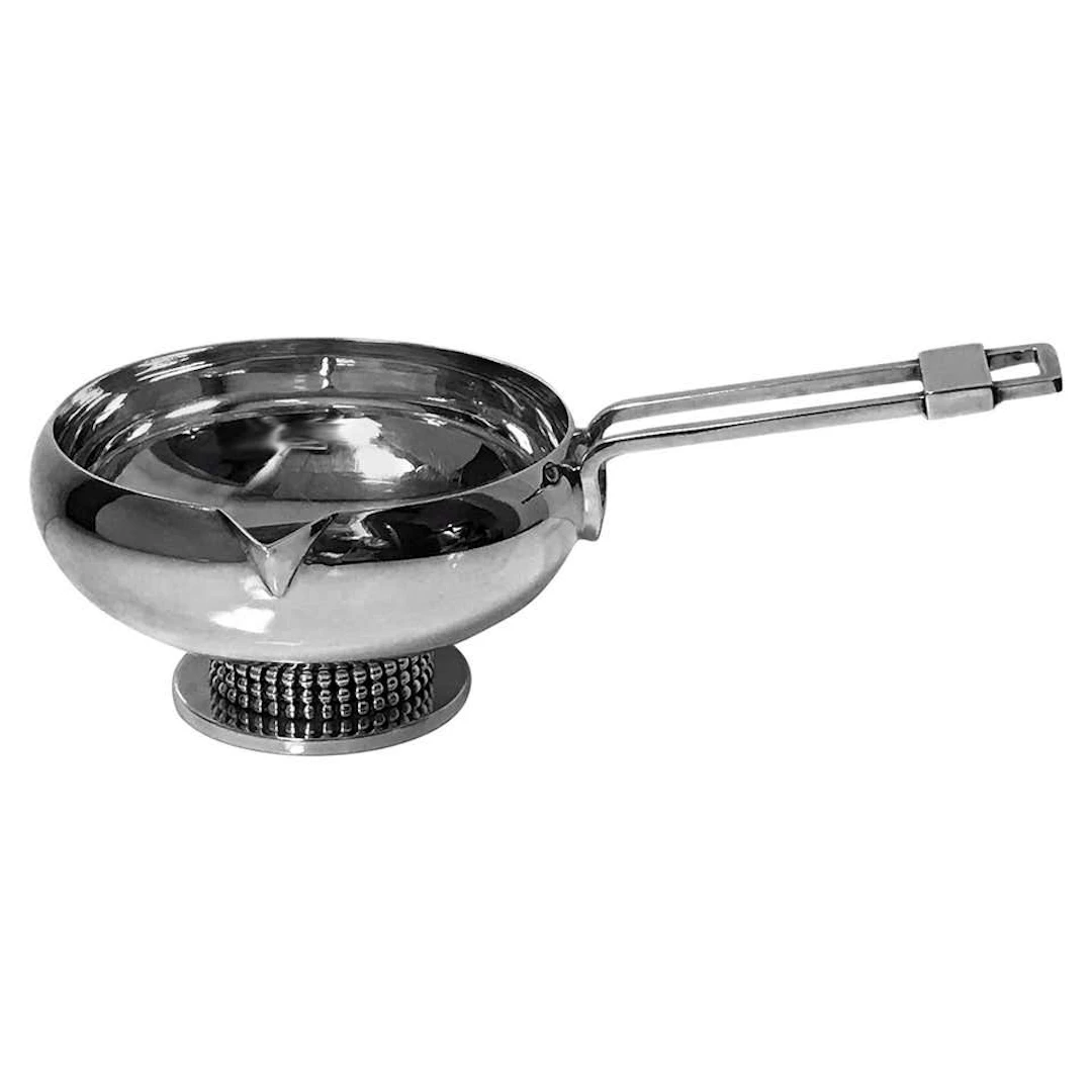 Jean Després 950 Std Silver Saucepan Aperitif Server, France, circa 1950