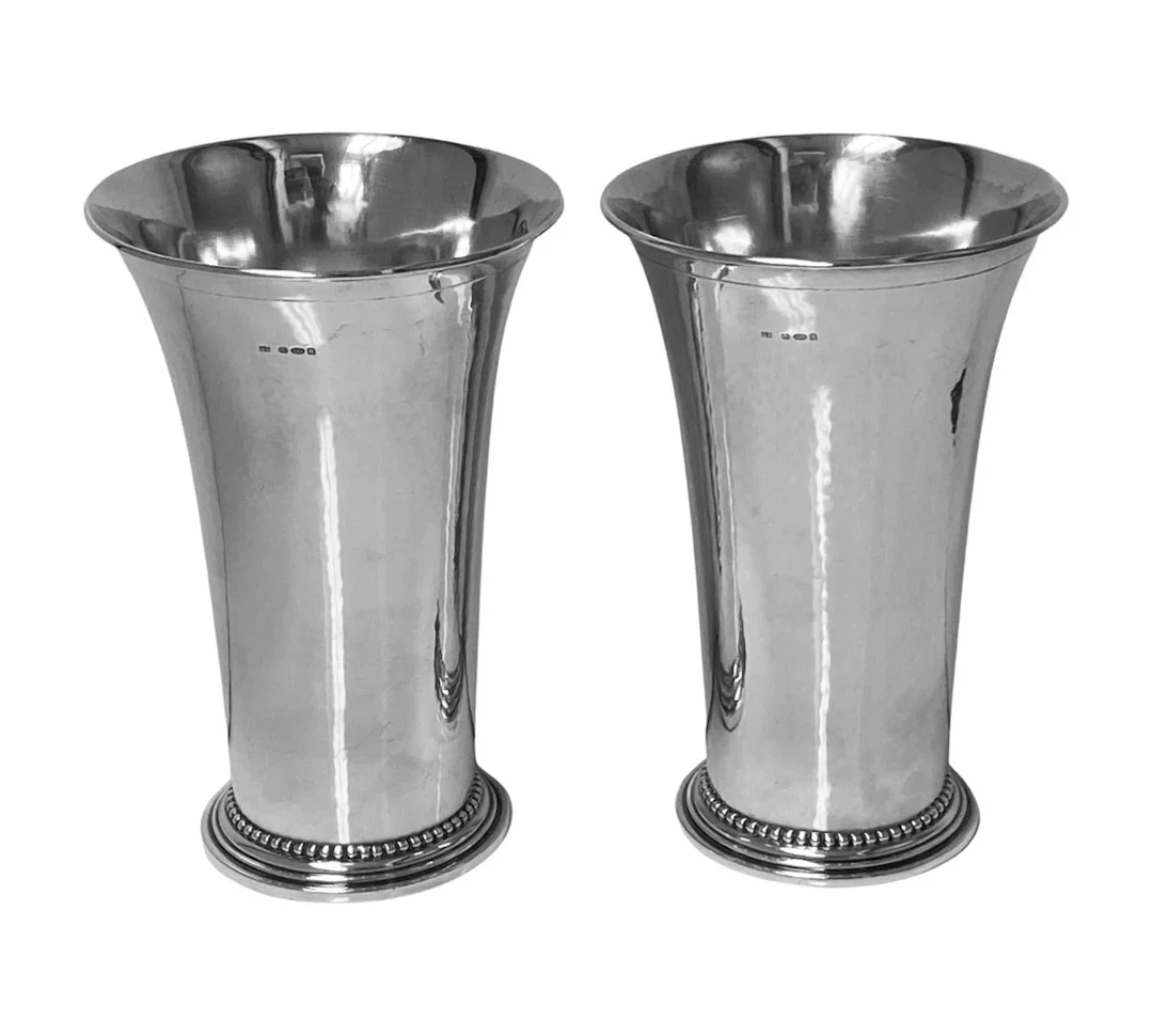 Pair of Georg Jensen Sterling Vases C.1931