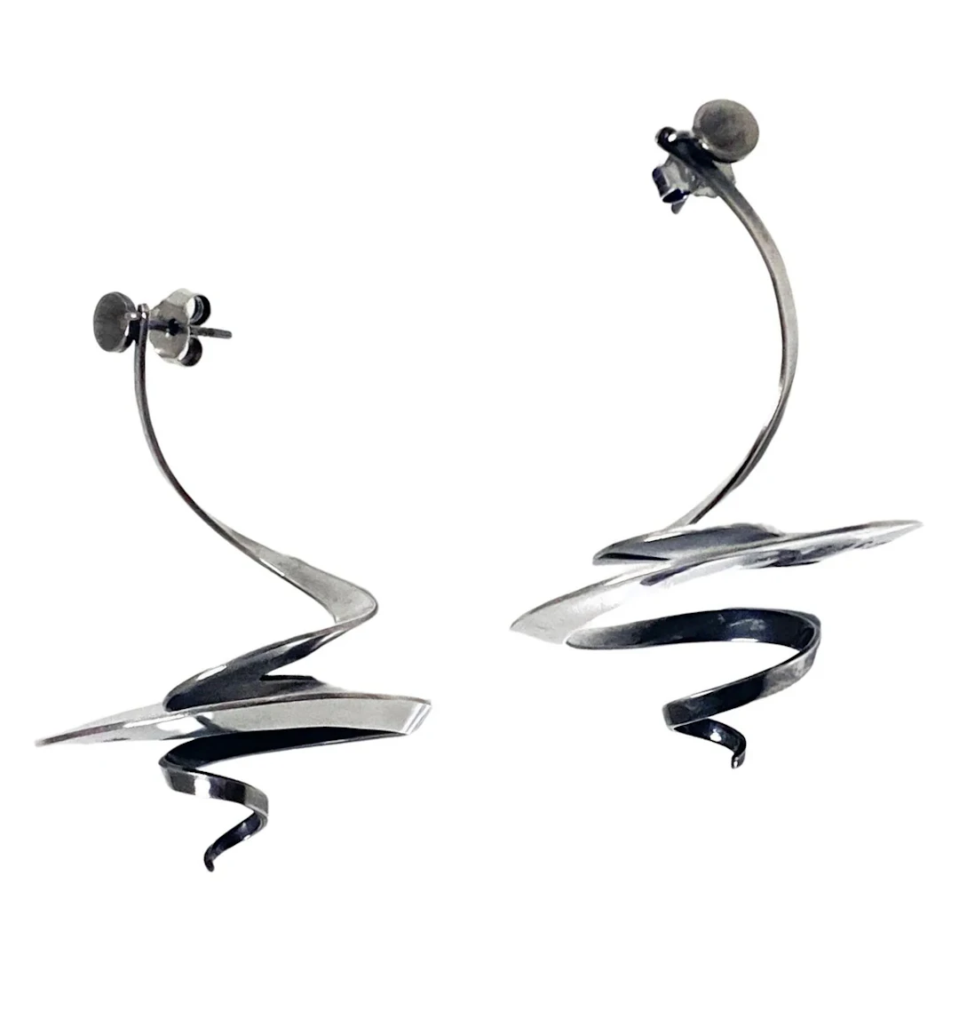 Georg Jensen Vivianna Torun Bülow-Hübe Sterling Silver Earrings, No 369