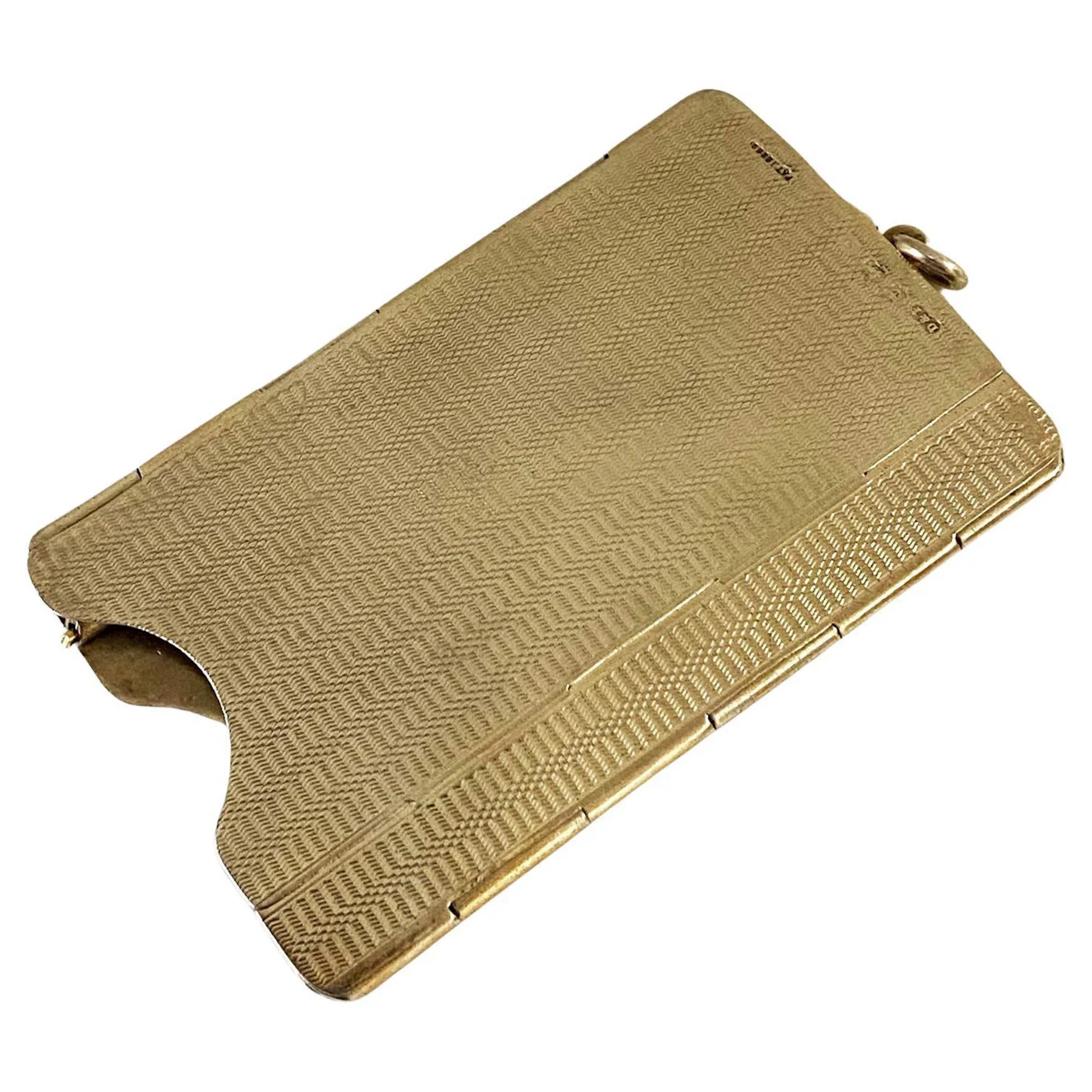 Silver Vermeil matchbox holder small card case or money clip Deakin