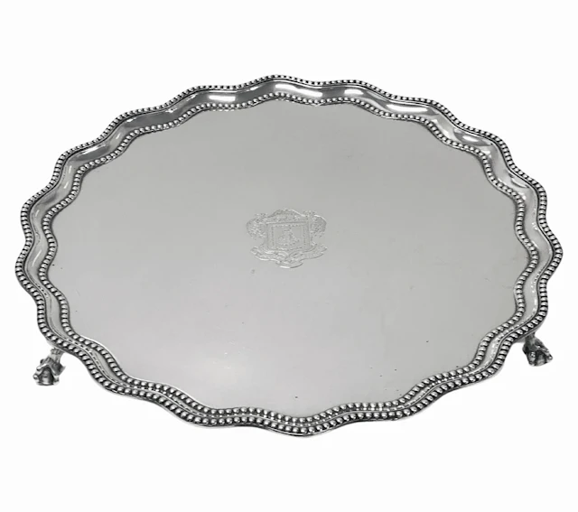 Mercers Company Garrard Antique Silver large Salver Garrard, London 1897