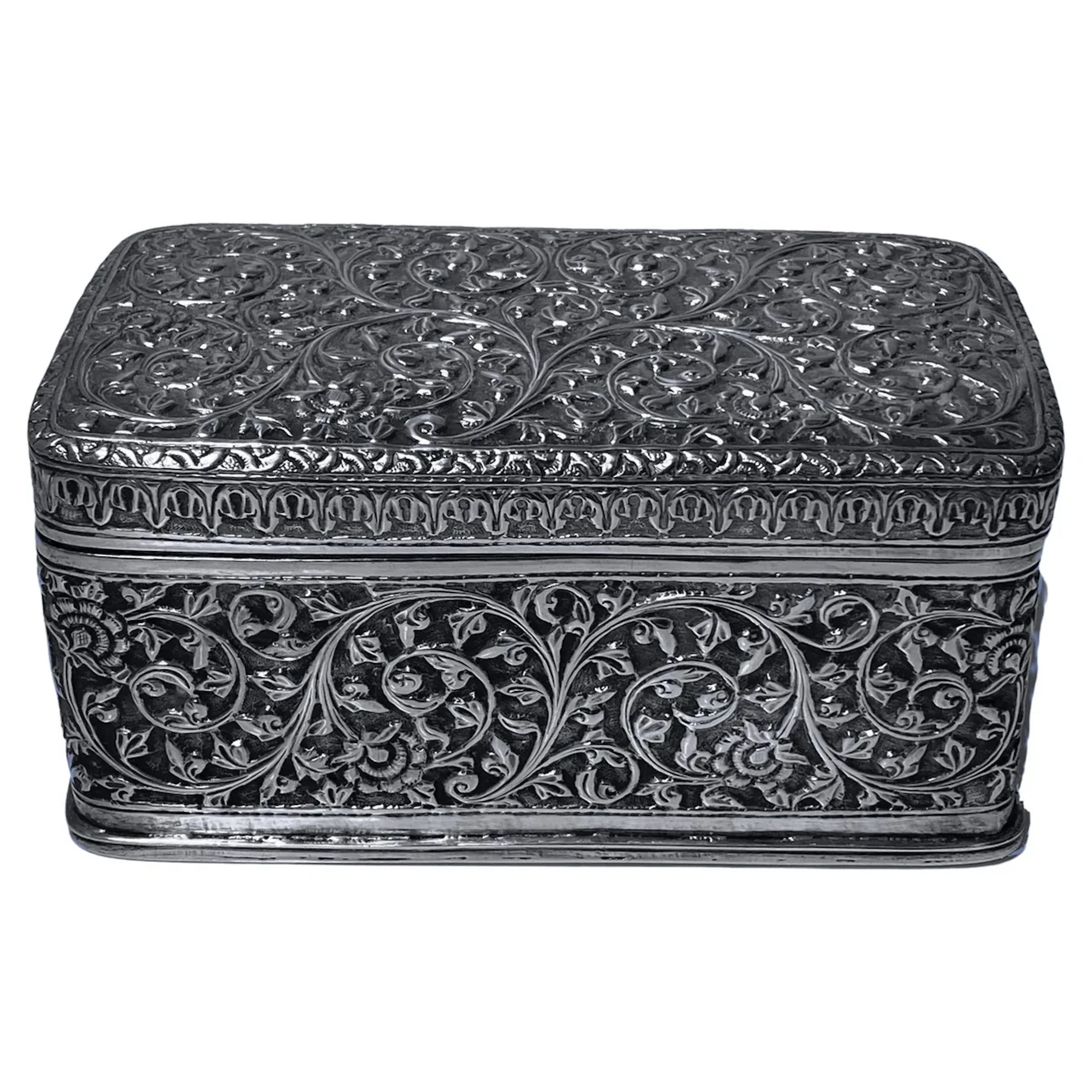 Large Kutch Silver Box India C.1880