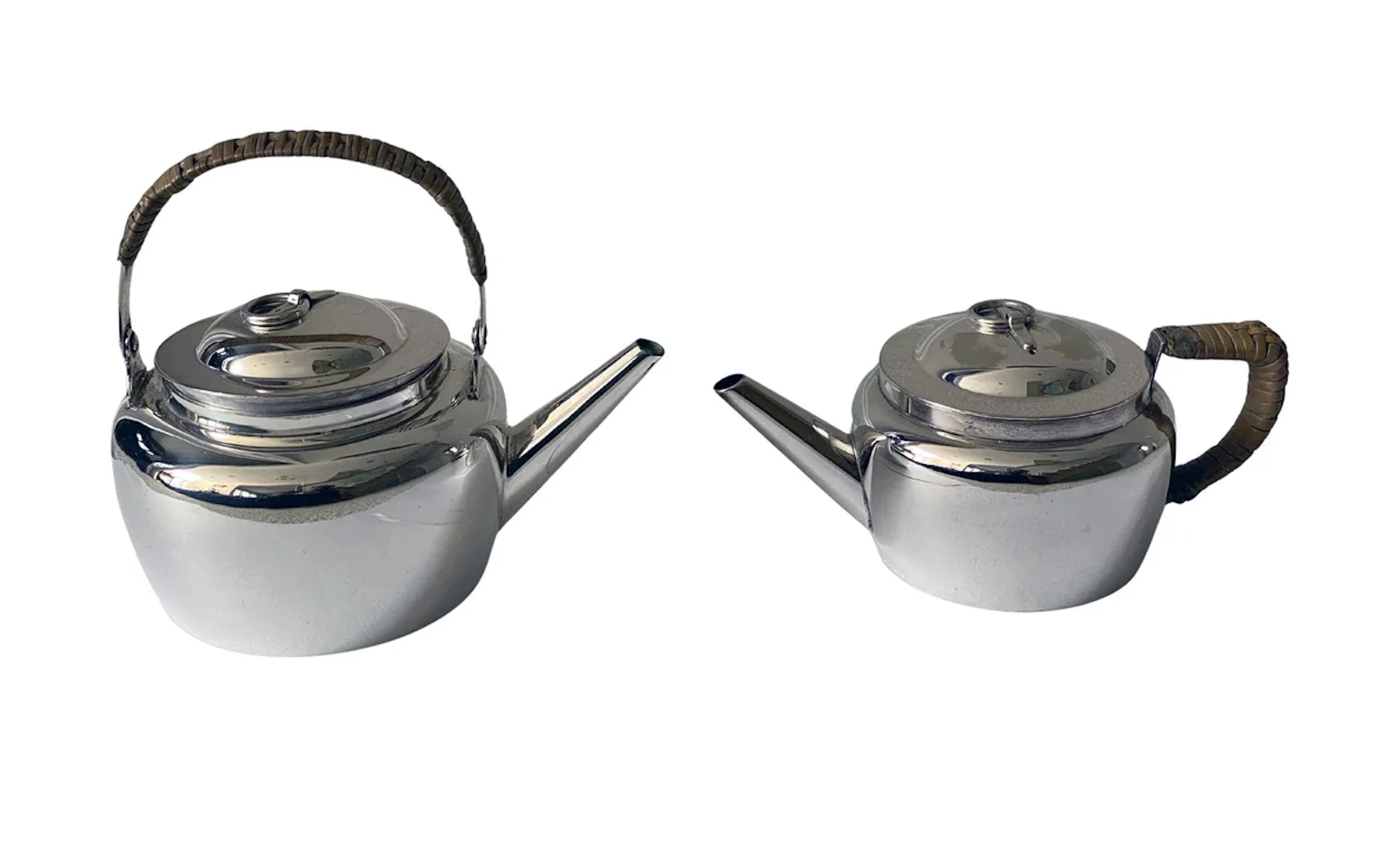 Hukin and Heath Christopher Dresser silver plate Kettle and Teapot C.1884