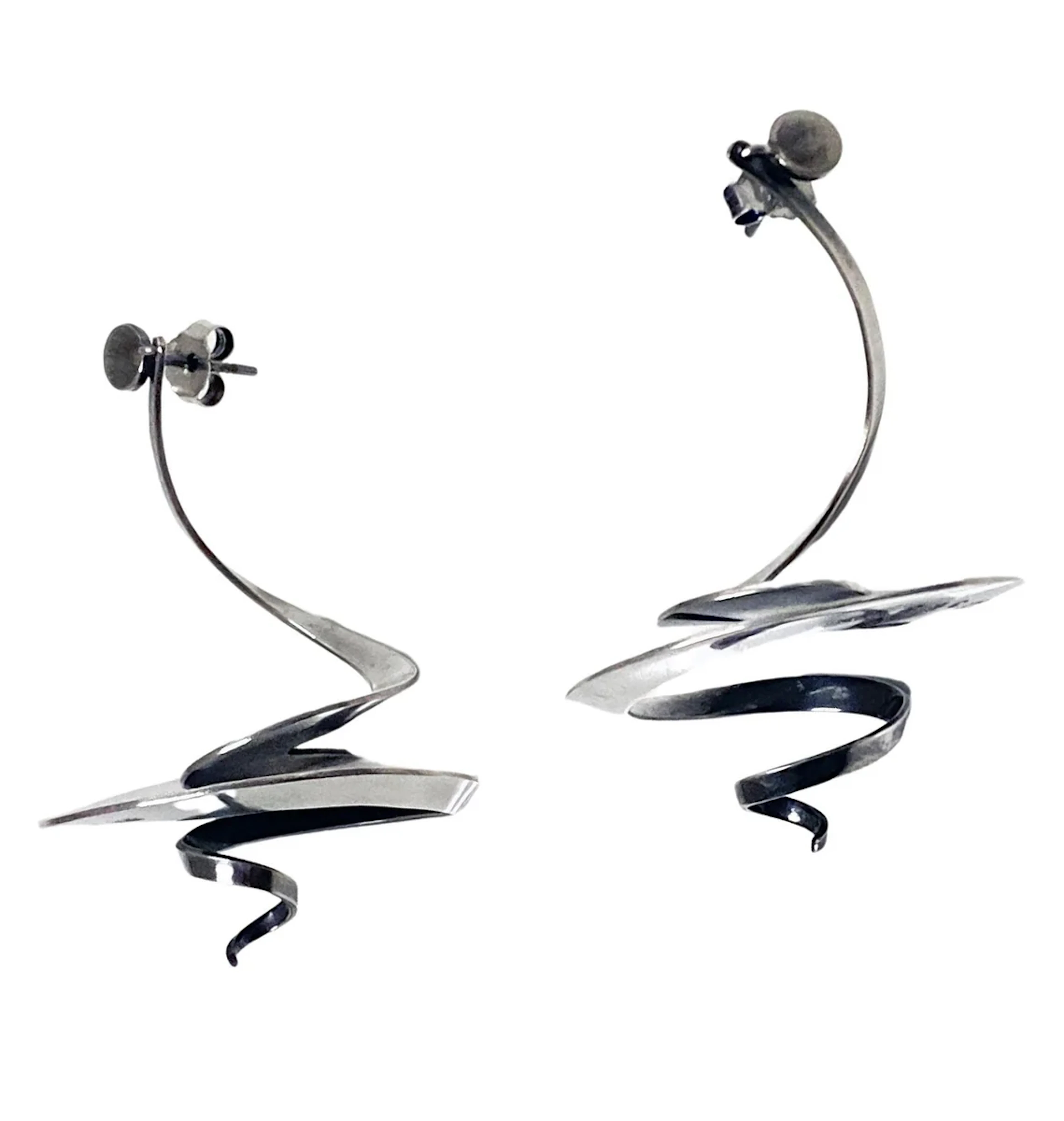 Georg Jensen Vivianna Torun Bülow-Hübe Sterling Silver Earrings, No 369