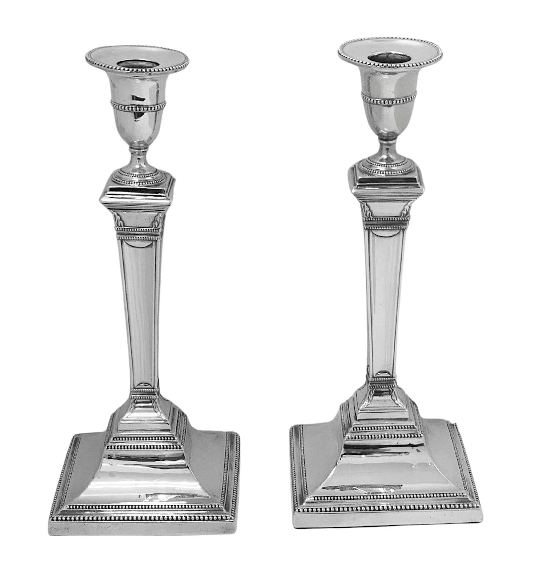 Georgian Sterling Silver 18th century Candlesticks 1780 John Younge