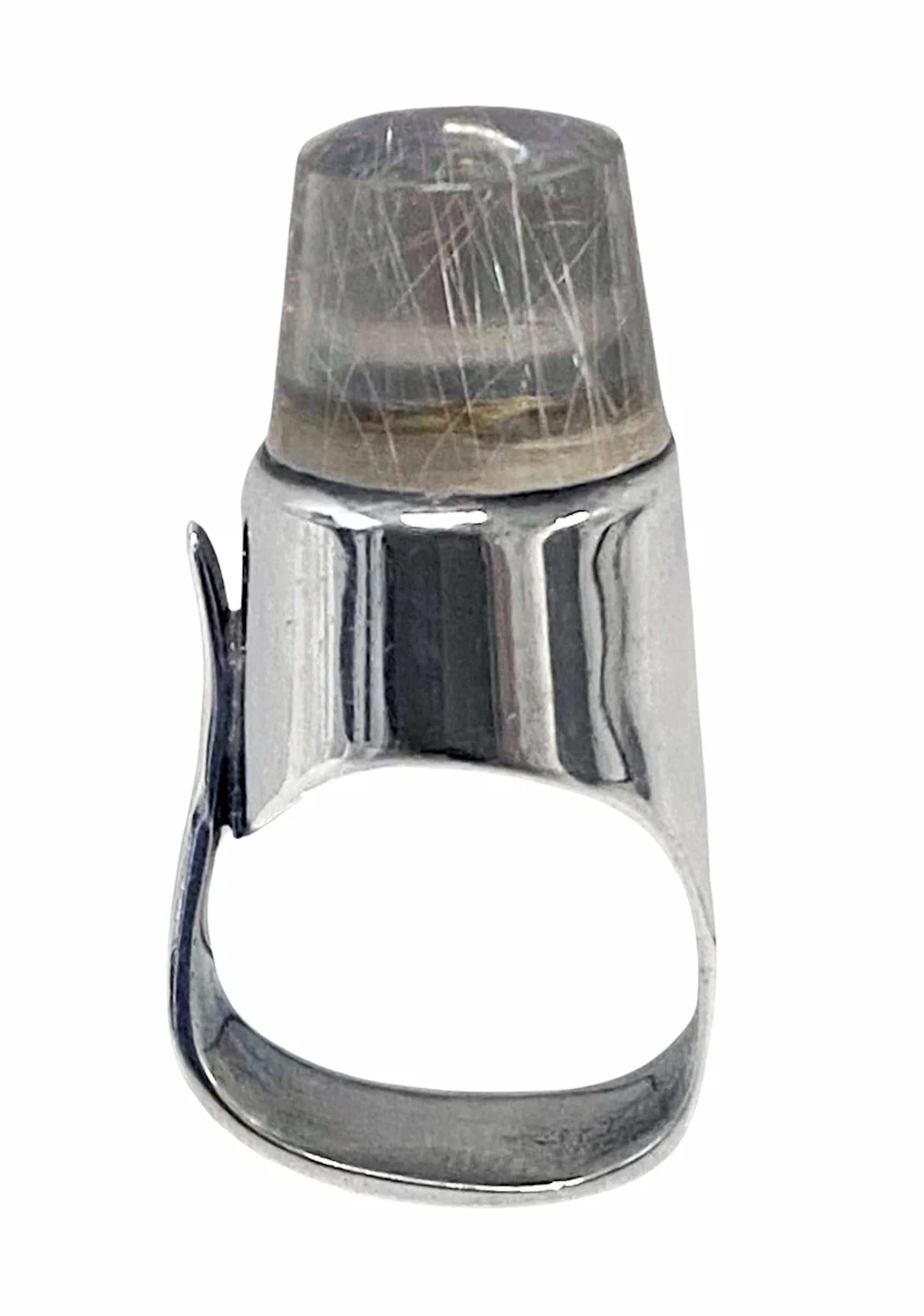 Georg Jensen Vivianna Torun Sterling Silver Rutilated Quartz Ring No. 151