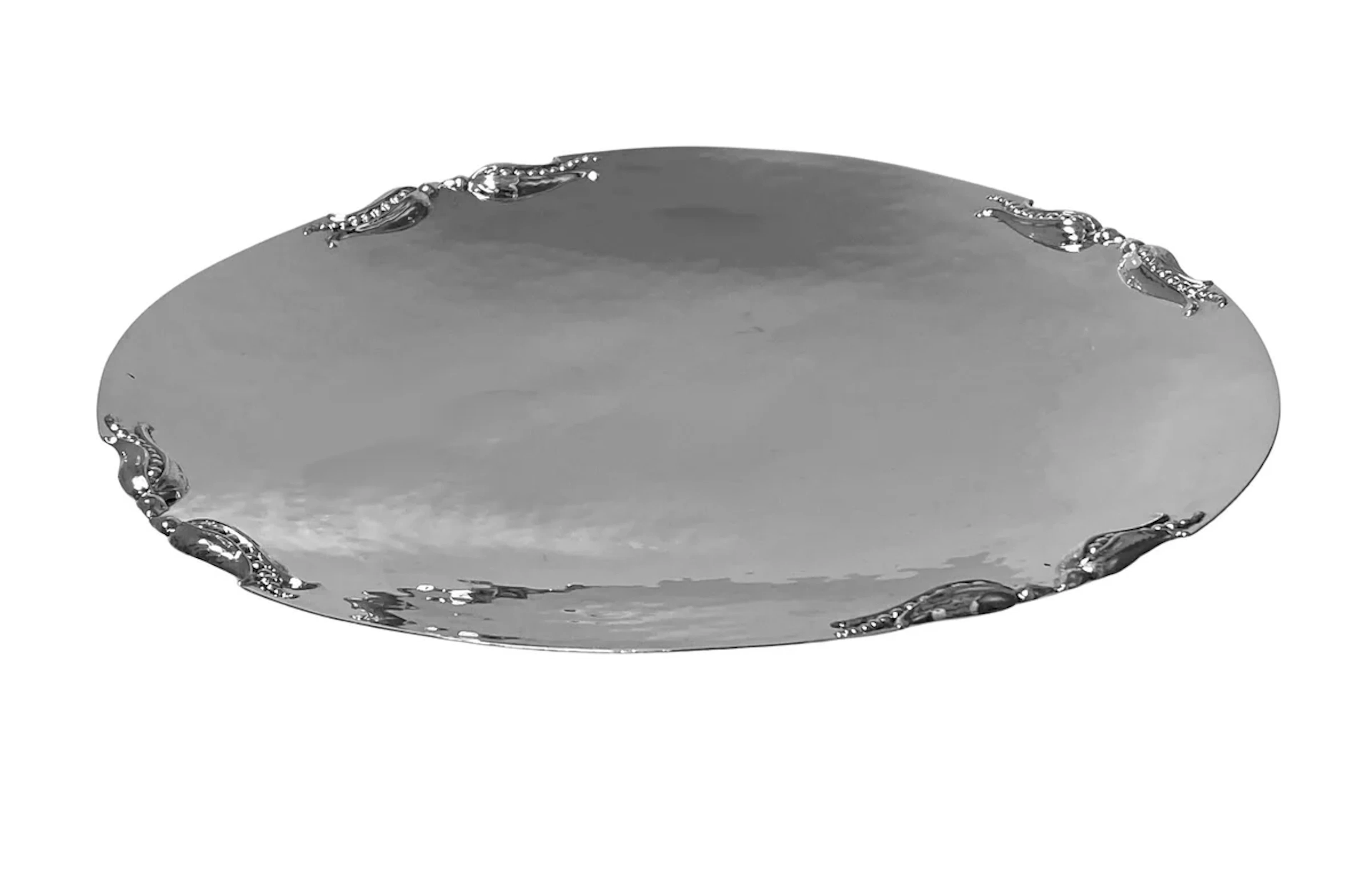 Carl Poul Petersen Sterling Silver large Tazza Dish Montreal C 1940