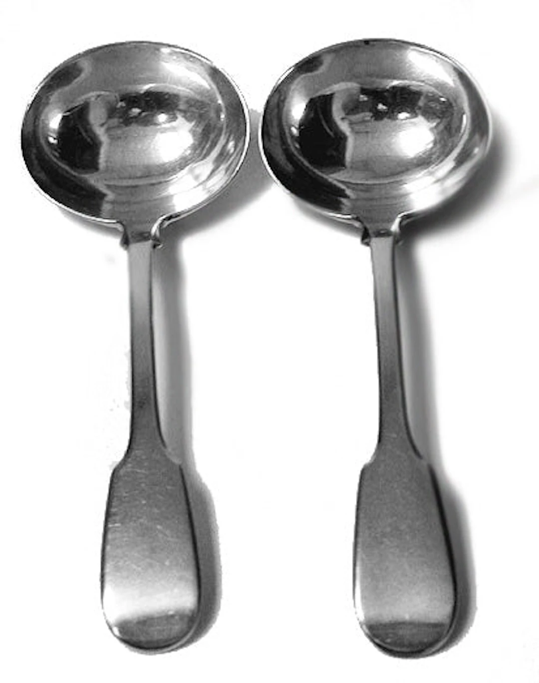 Antique Silver Fiddle Sauce Ladles, London 1852, Hyam Hyams
