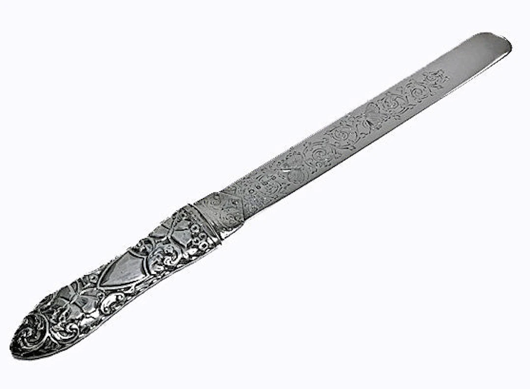 Antique Victorian Silver Page Turner, Birmingham 1895 by Geo Unite