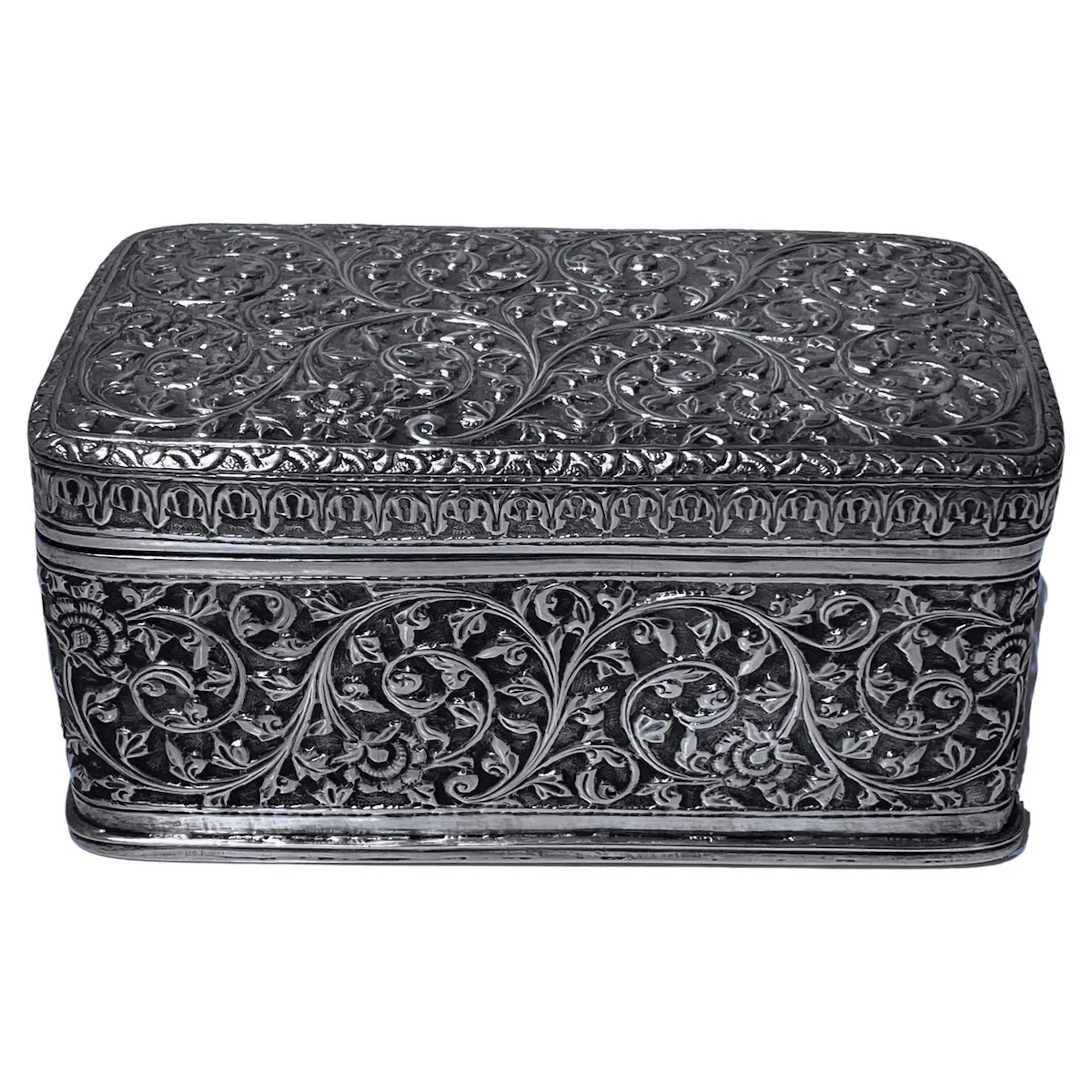 Large Kutch Silver Box India C.1880