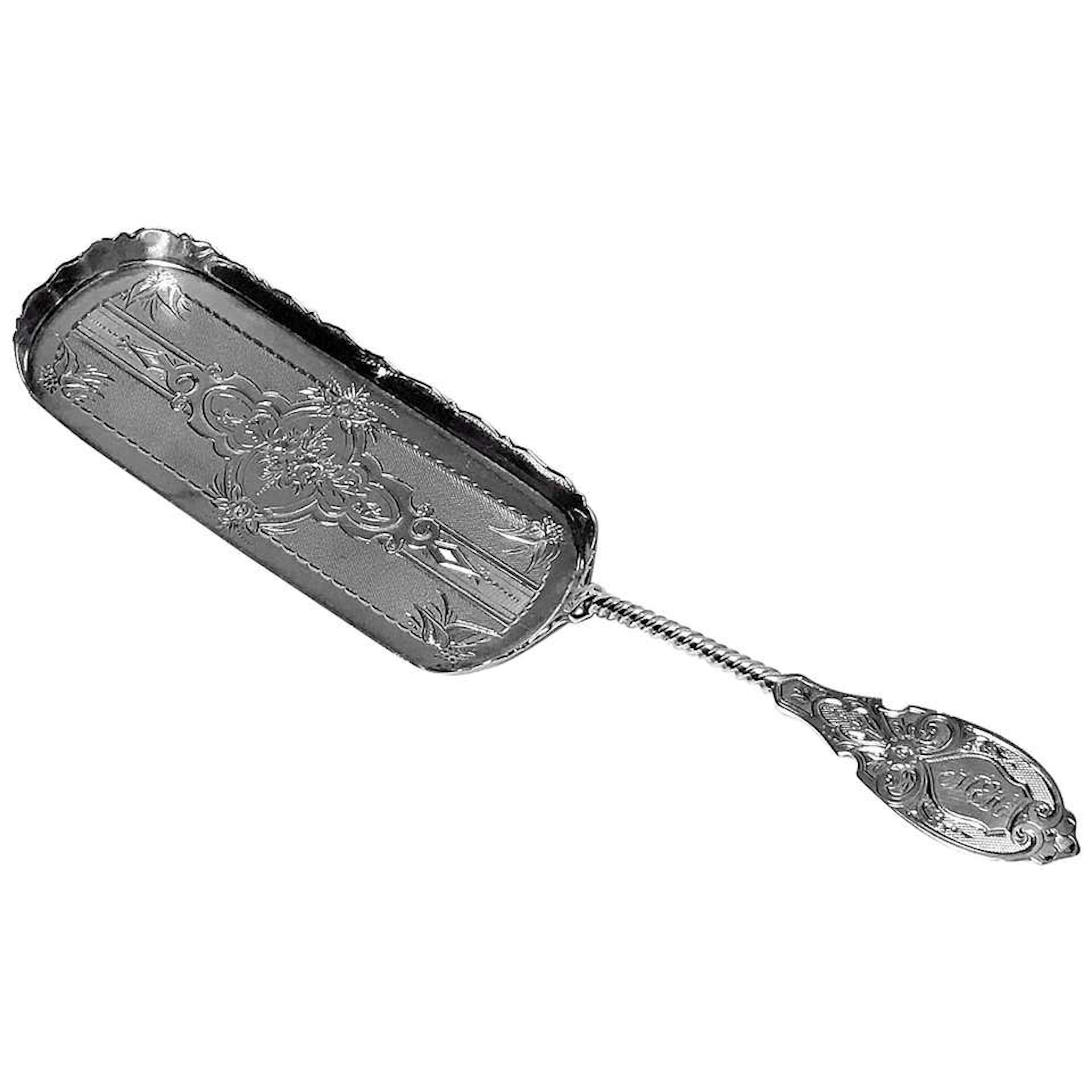 William Gale American Sterling Silver Crumber Scoop Slice, C.1860