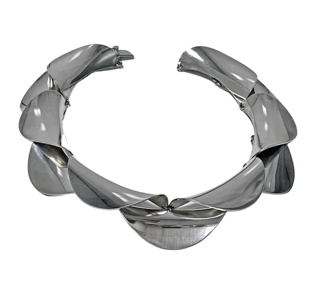 Rare Nanna Ditzel Georg Jensen Sterling collar Necklace, C.1965.