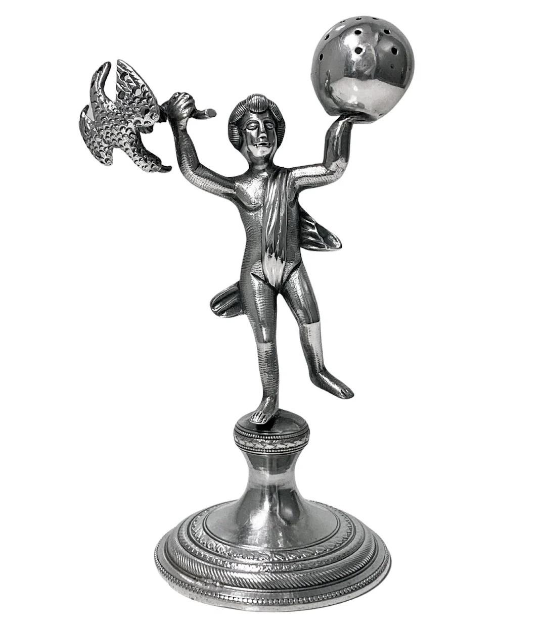 Antique silver toothpick or cocktail stick holder Brazil or Portugal