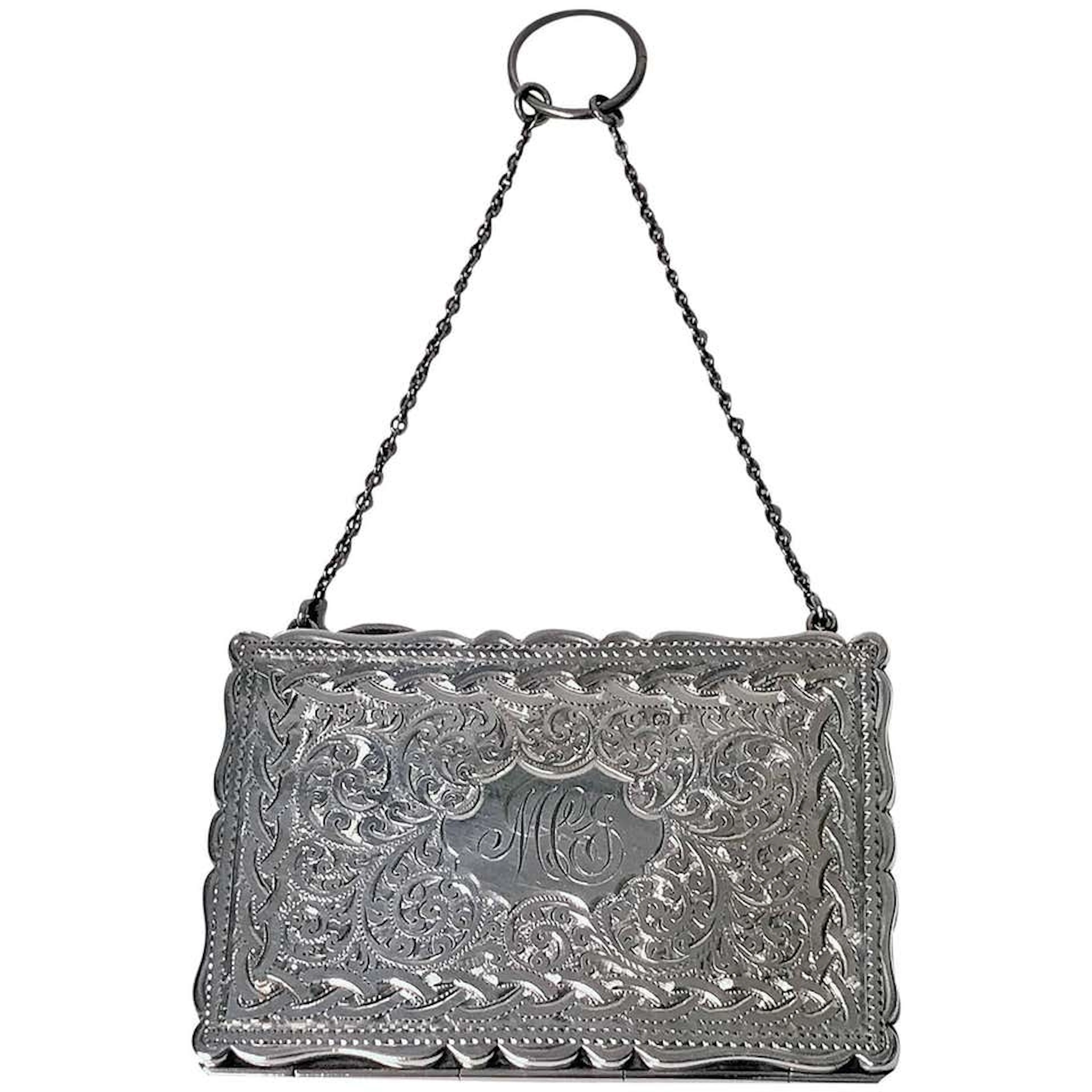 Antique Silver Card Case, Birmingham 1910, Adie and Lovekin