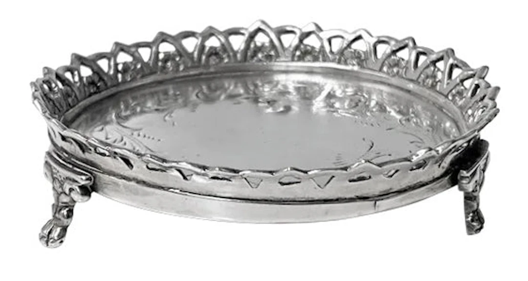 18th century Continental Silver Coaster Évora Portugal C.1780.