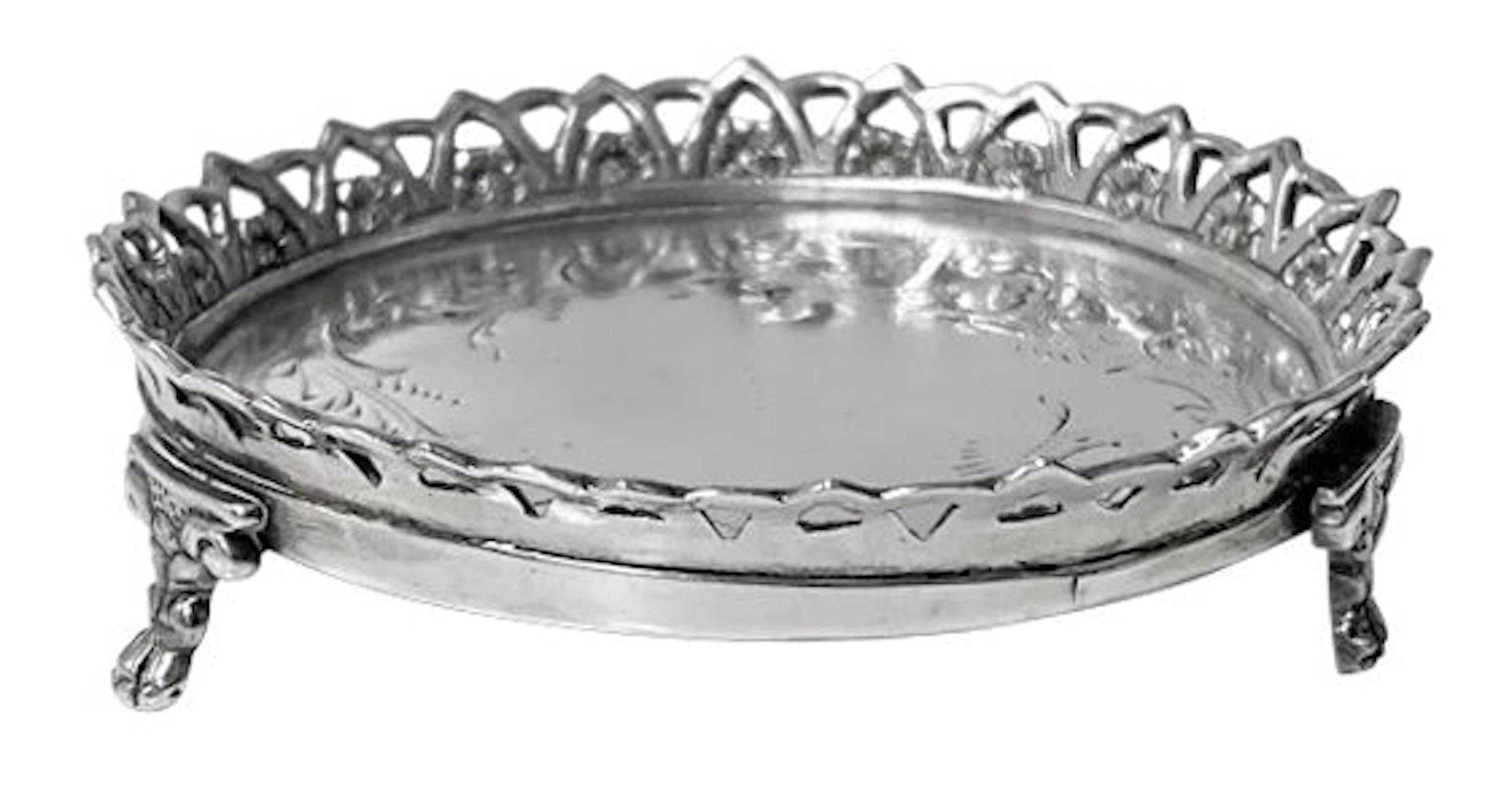 18th century Continental Silver Coaster Évora Portugal C.1780.