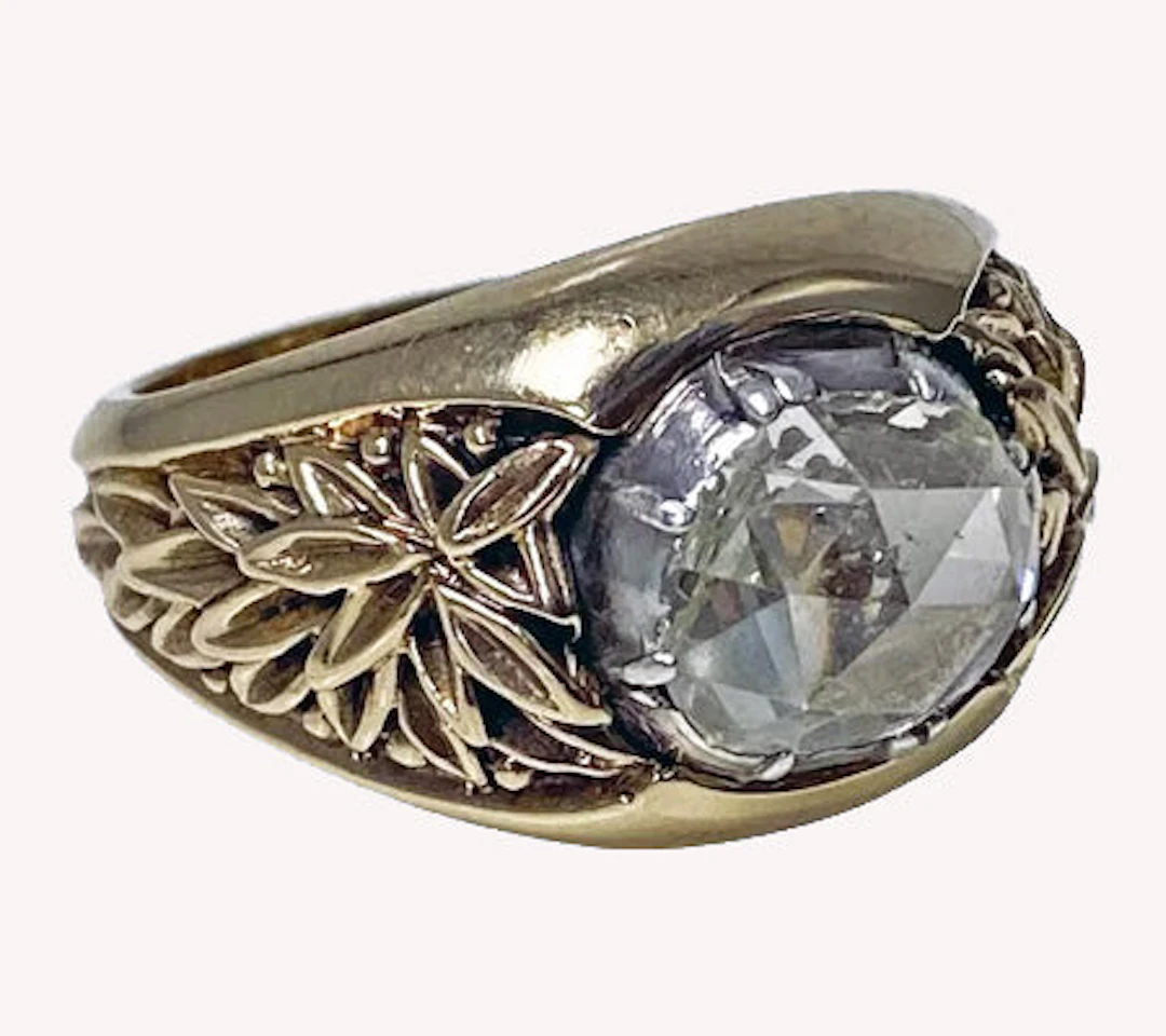 Antique Gold and Rose cut Diamond Ring C.1930