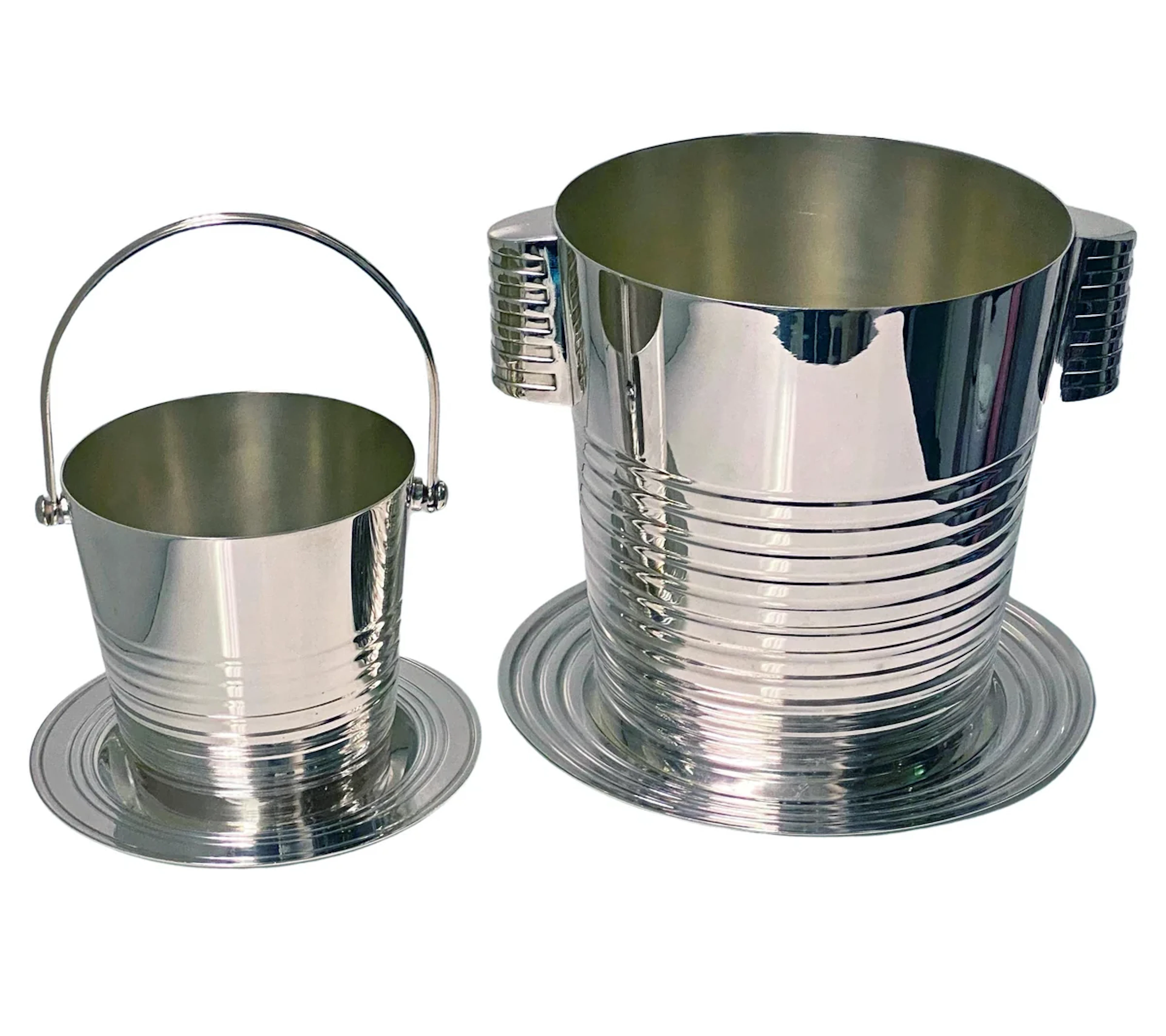 Art Deco Set Christofle Luc Lanel Coolers and underplates