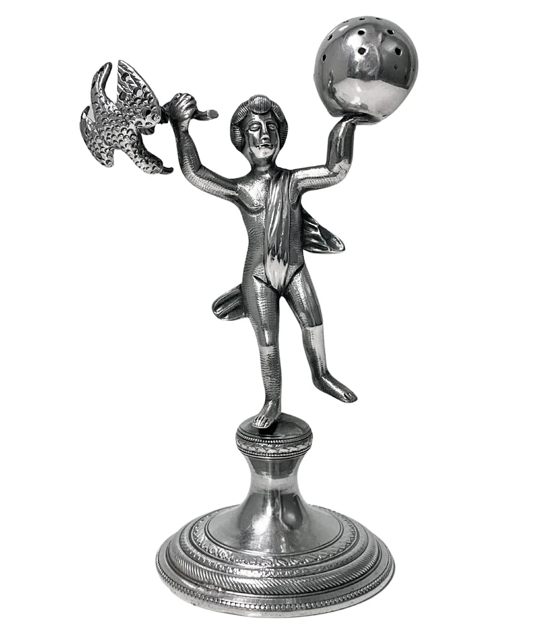 Antique silver toothpick or cocktail stick holder Brazil or Portugal