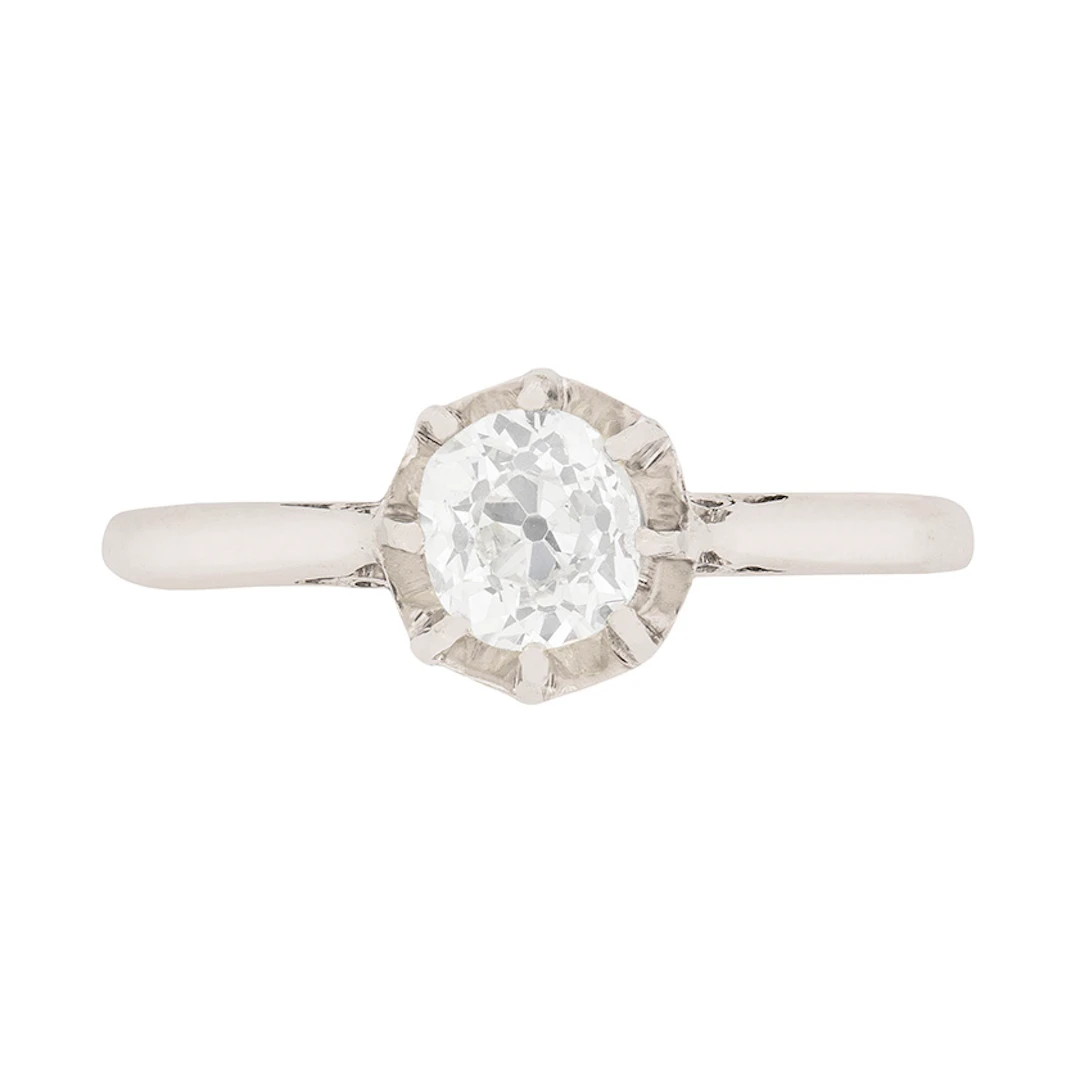 Art Deco 0.64ct Diamond Solitaire Engagement Ring, c.1920s