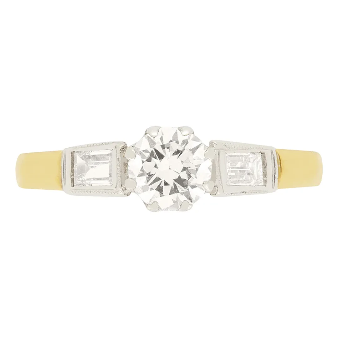 Late Deco 0.50ct Diamond Solitaire Ring, c.1920s
