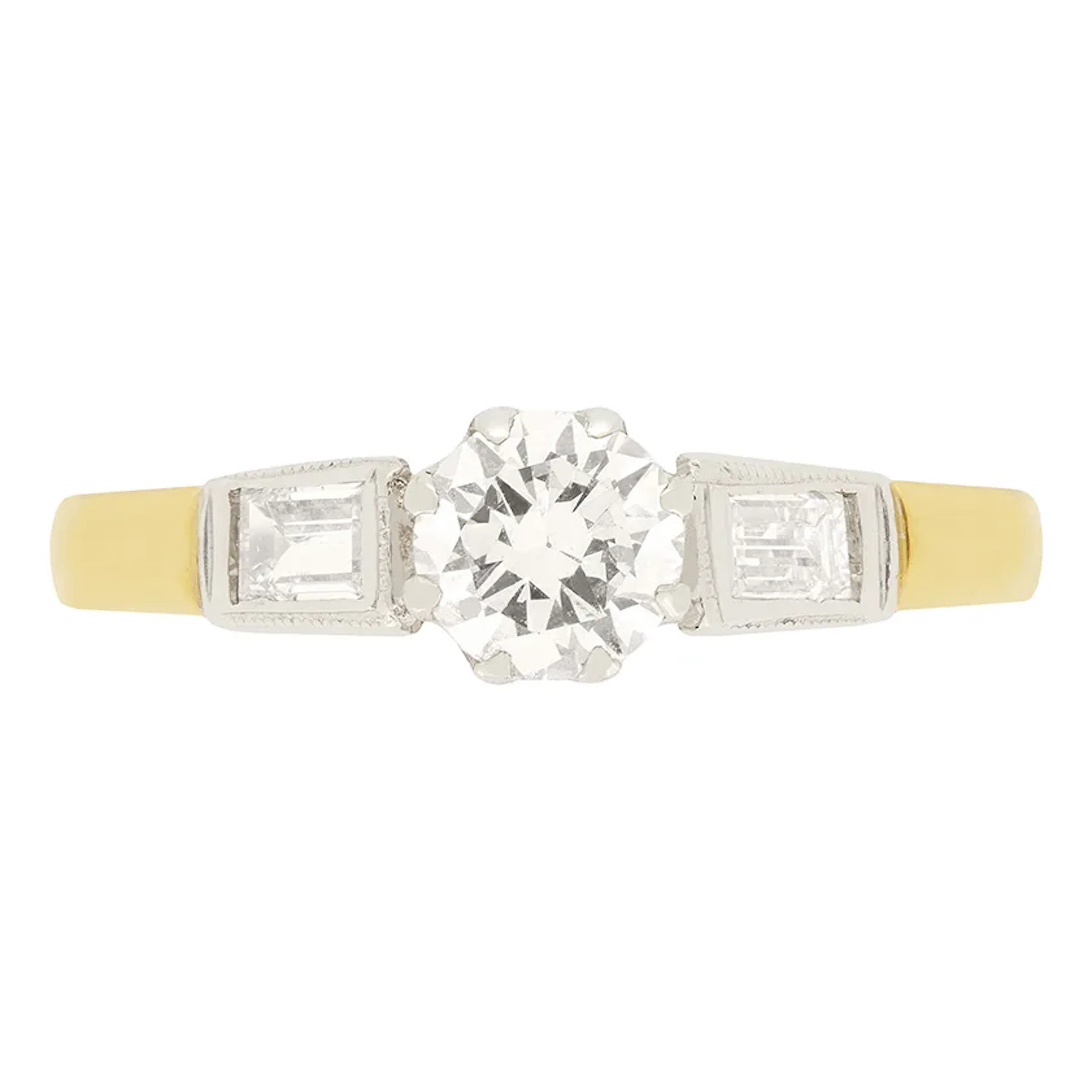 Late Deco 0.50ct Diamond Solitaire Ring, c.1920s