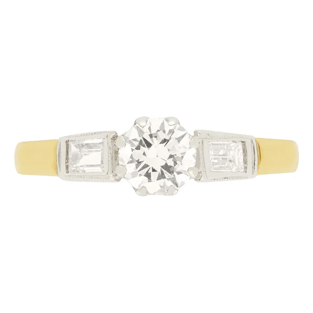 Late Deco 0.50ct Diamond Solitaire Ring, c.1920s
