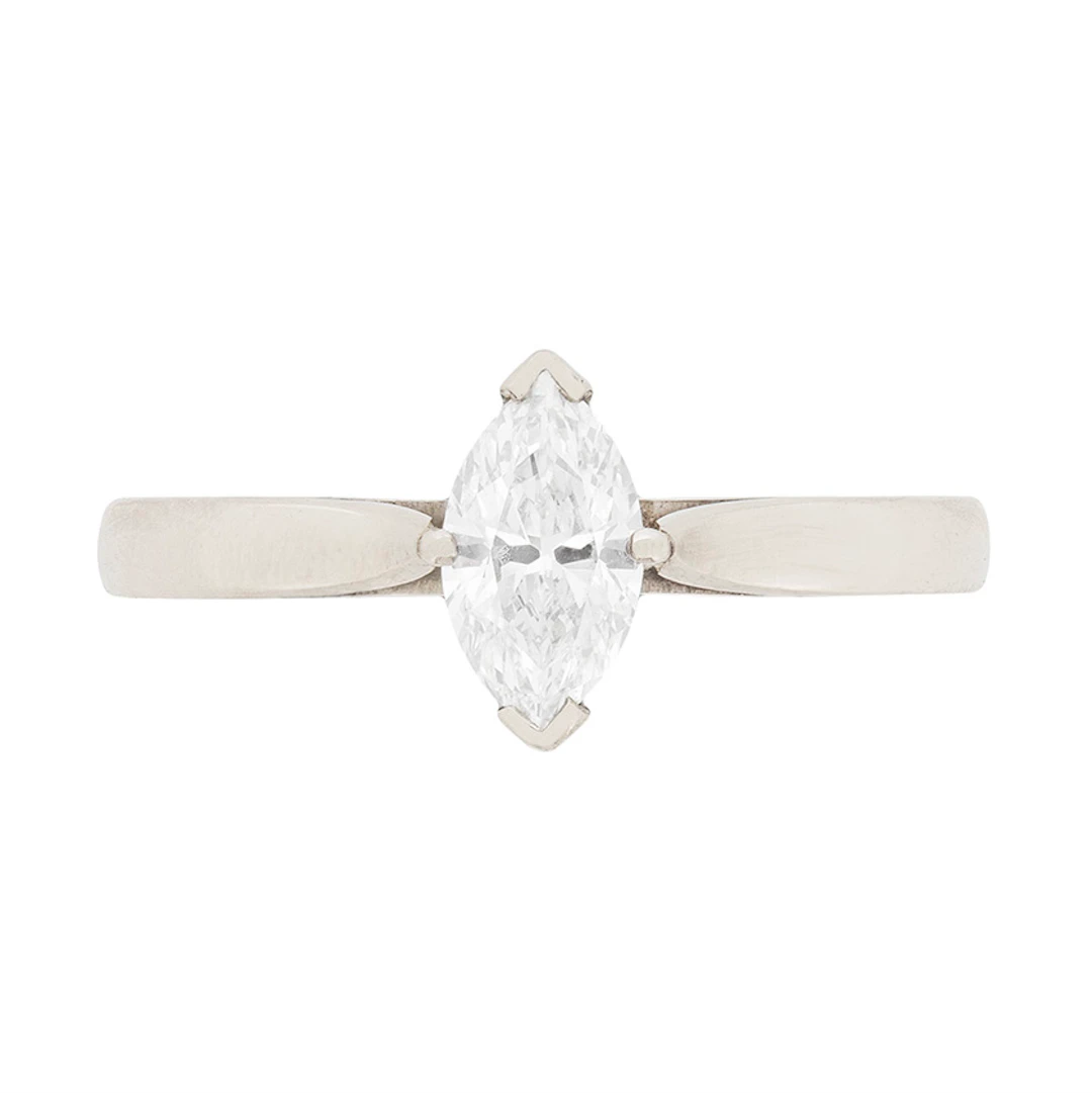 0.56ct Marquise Diamond Solitaire ring, HRD certified