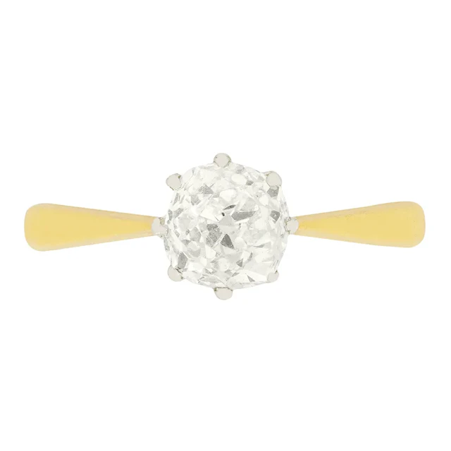 Victorian 0.90ct Diamond Solitaire Ring, c.1900s