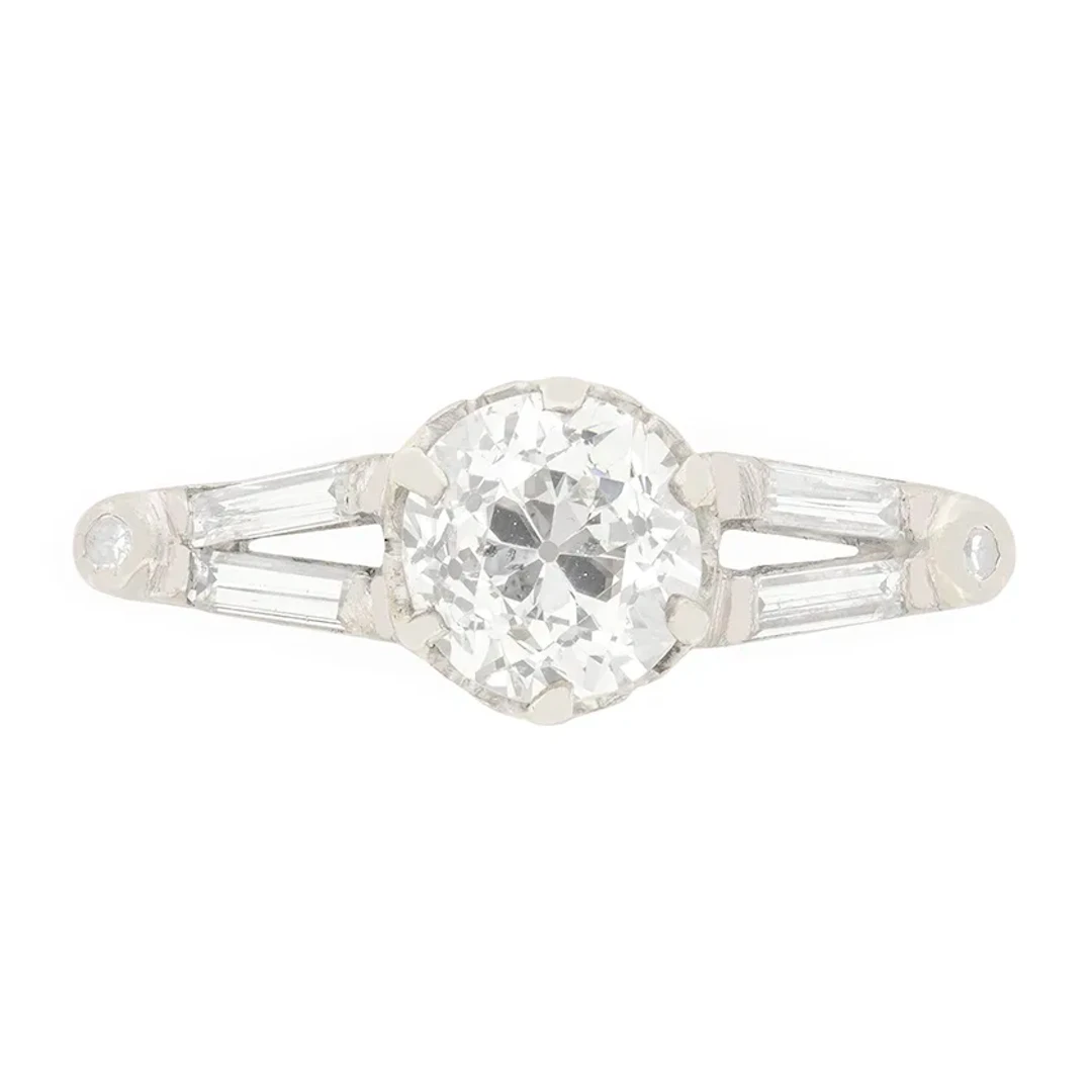 Art Deco 1.01ct Diamond Solitaire Engagement Ring, c.1920s