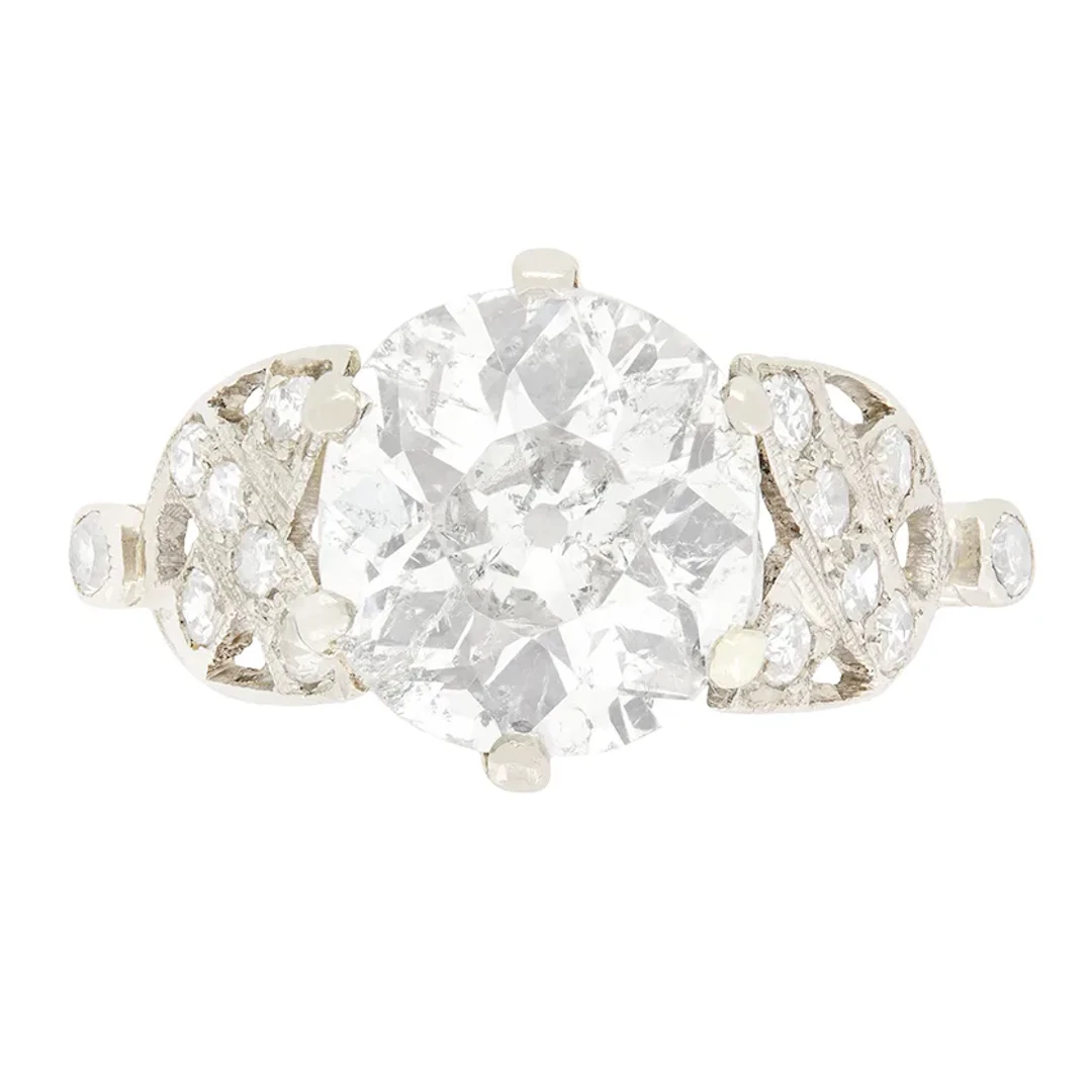 Art Deco 2.20ct Diamond Solitaire Ring, c.1920s