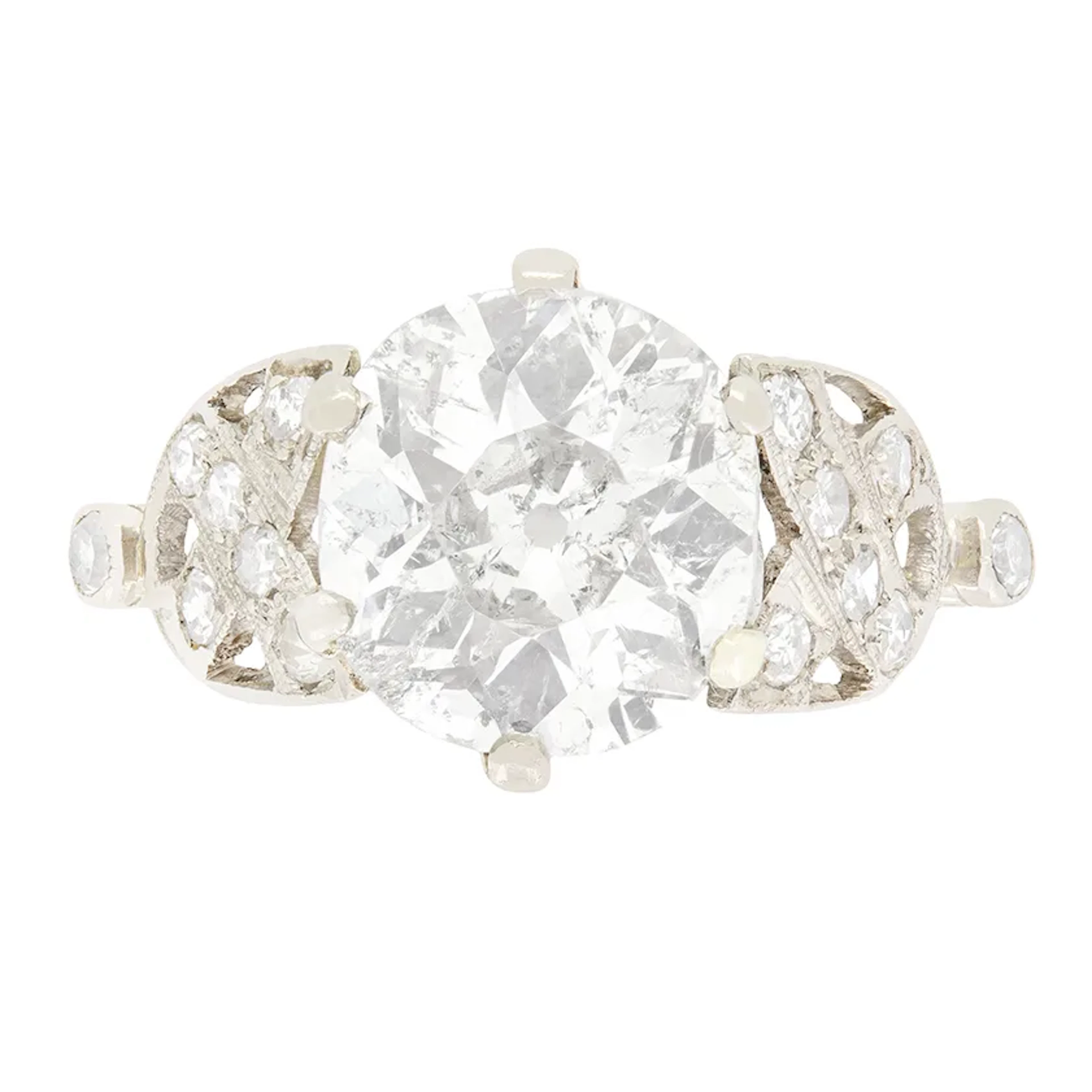 Art Deco 2.20ct Diamond Solitaire Ring, c.1920s