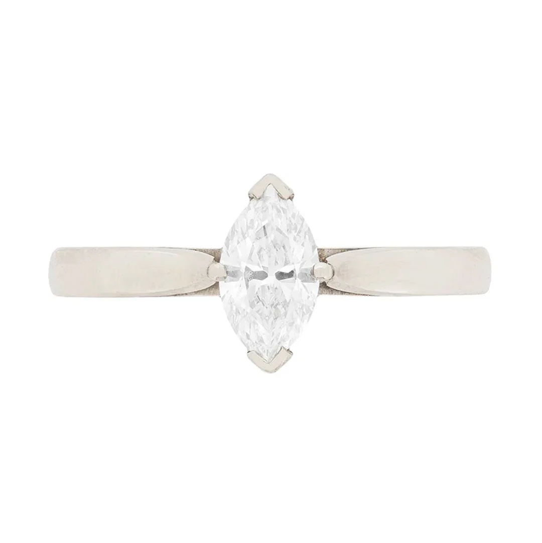 0.56ct Marquise Diamond Solitaire ring, HRD certified