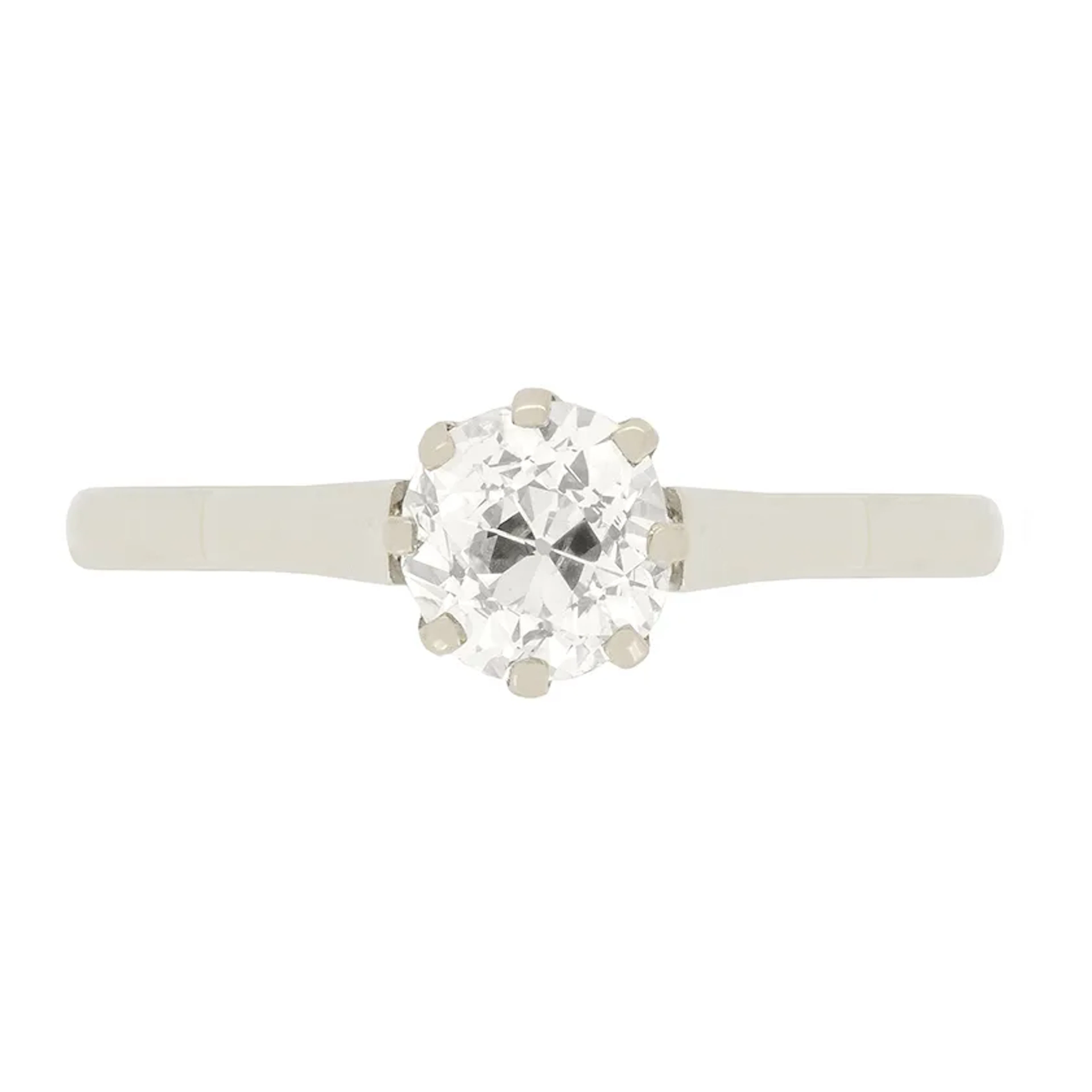 Art Deco 0.72ct Diamond Solitaire Ring, c.1920s