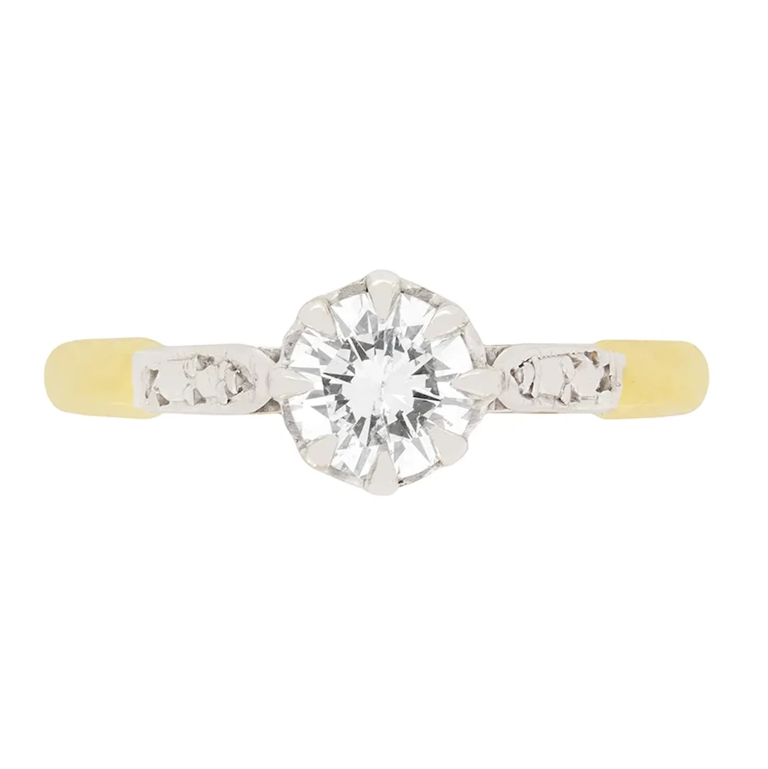 Vintage 0.60ct Diamond Solitaire Engagement Ring, c.1940s