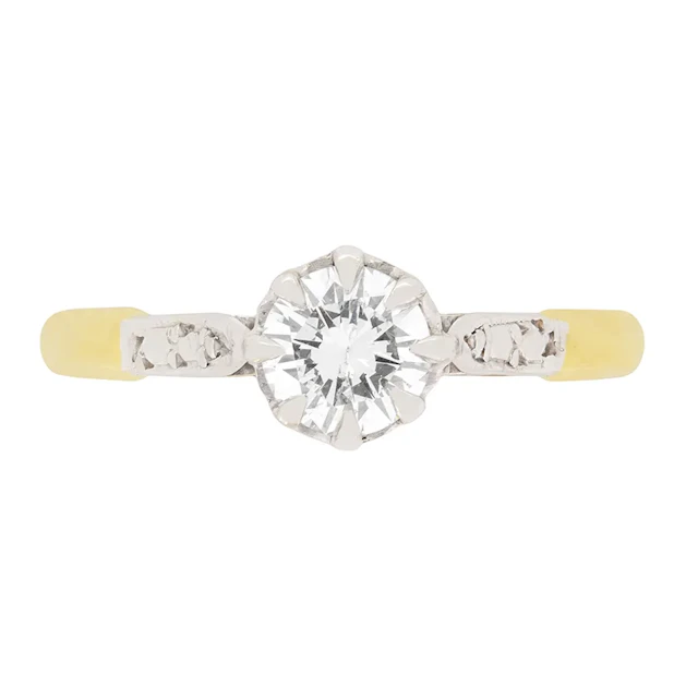 Vintage 0.60ct Diamond Solitaire Engagement Ring, c.1940s