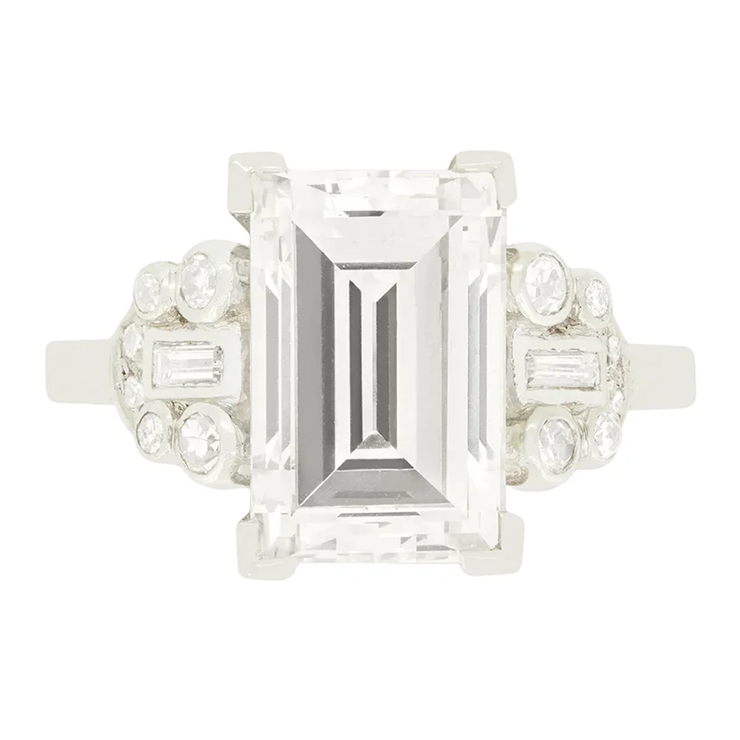 Art Deco 3.90ct Diamond Solitaire Ring, c.1920s