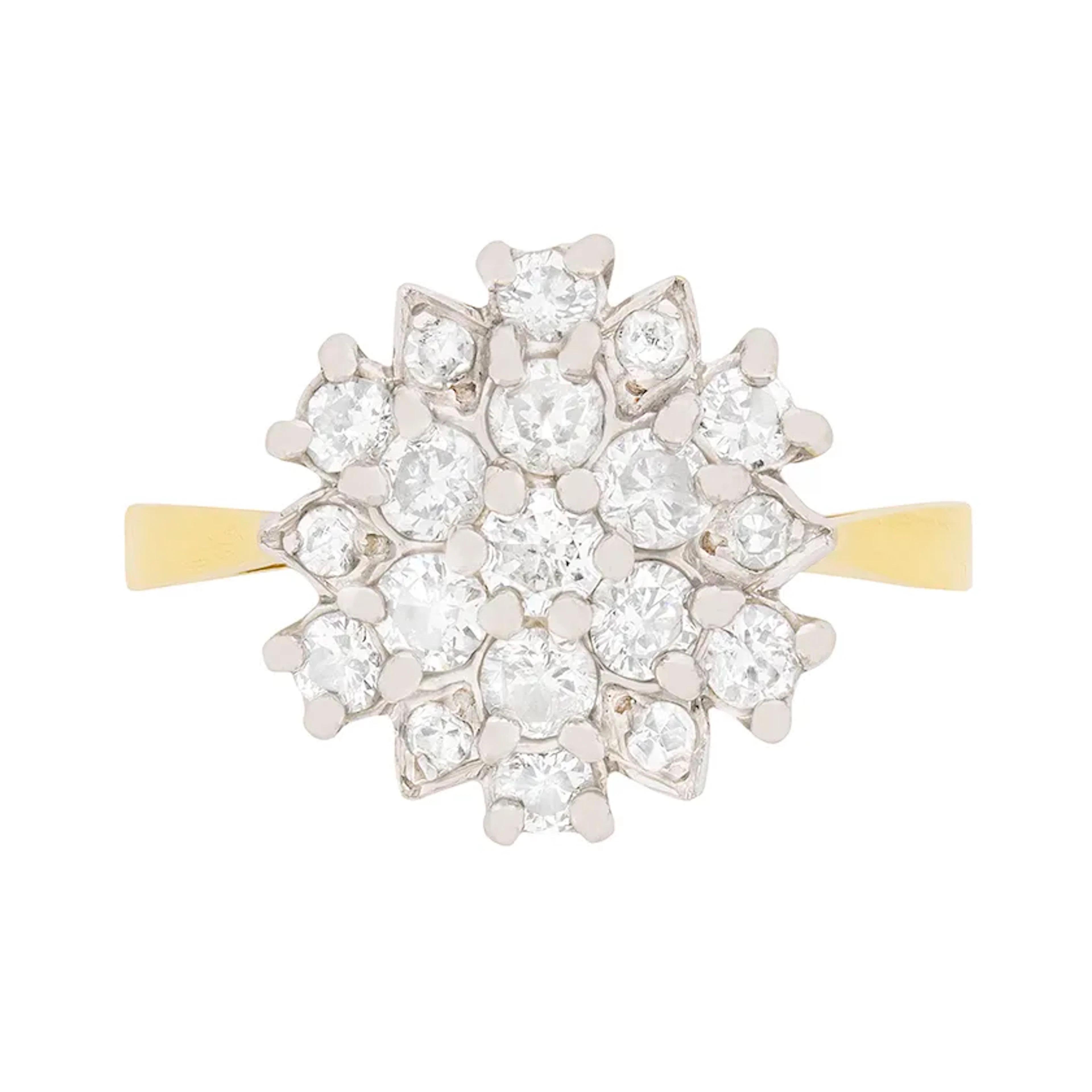 Vintage Diamond Cluster Ring, c.1970s
