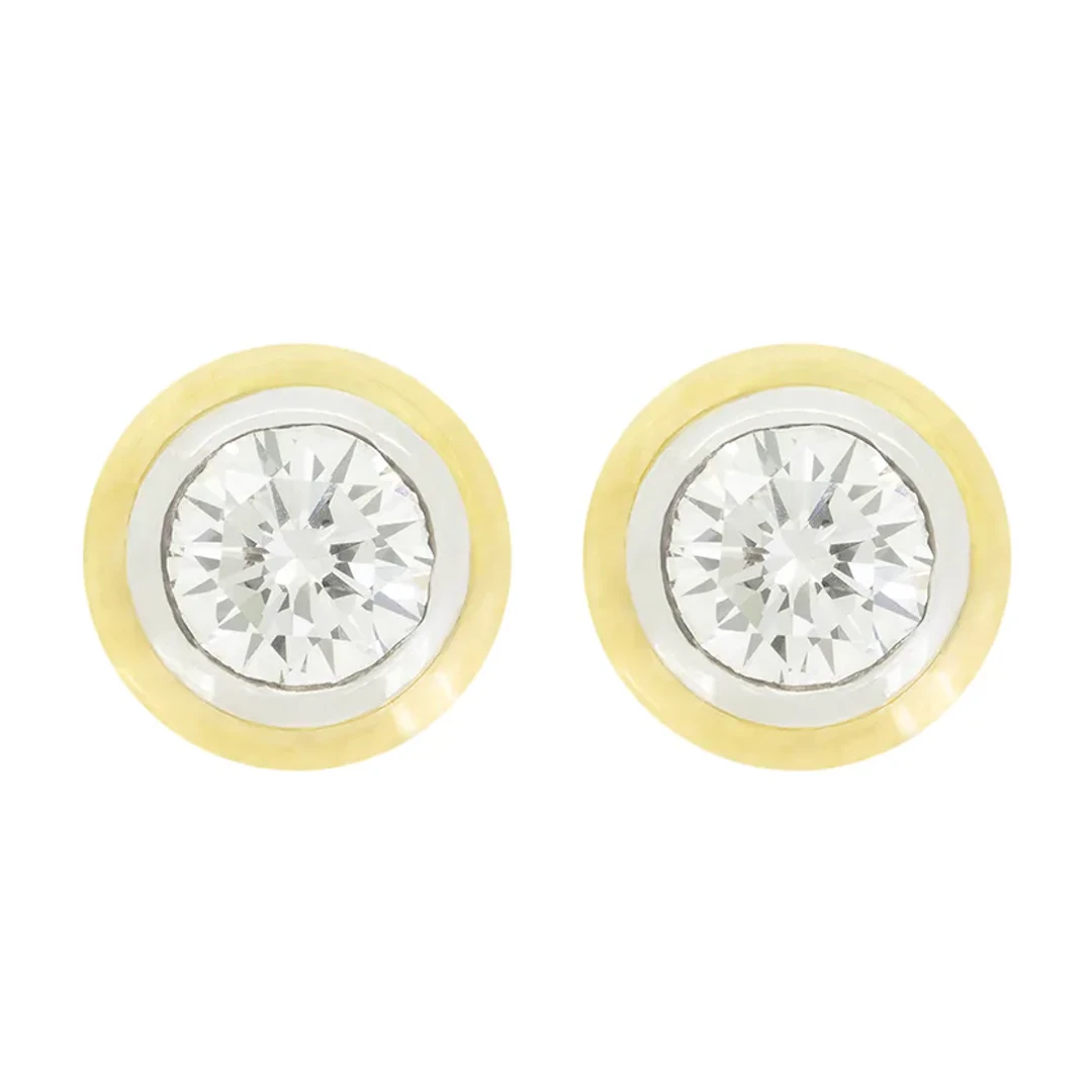 Vintage 1.50ct Diamond Stud Earrings, c.1970s